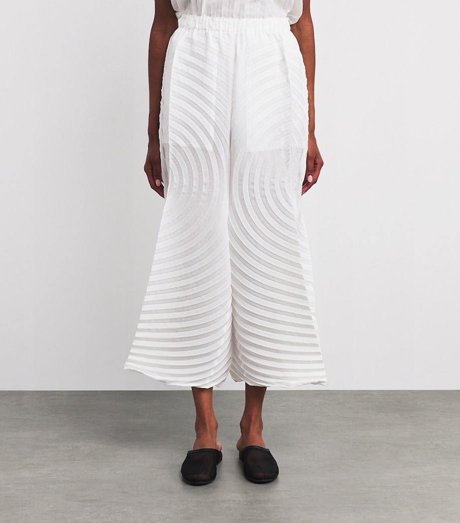 Paper Bag Pleats Trousers WHITE Image 3