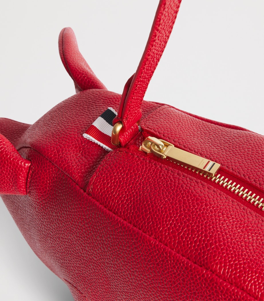 Thom Browne Leather Baby Pig Top-Handle Bag Red Image 7