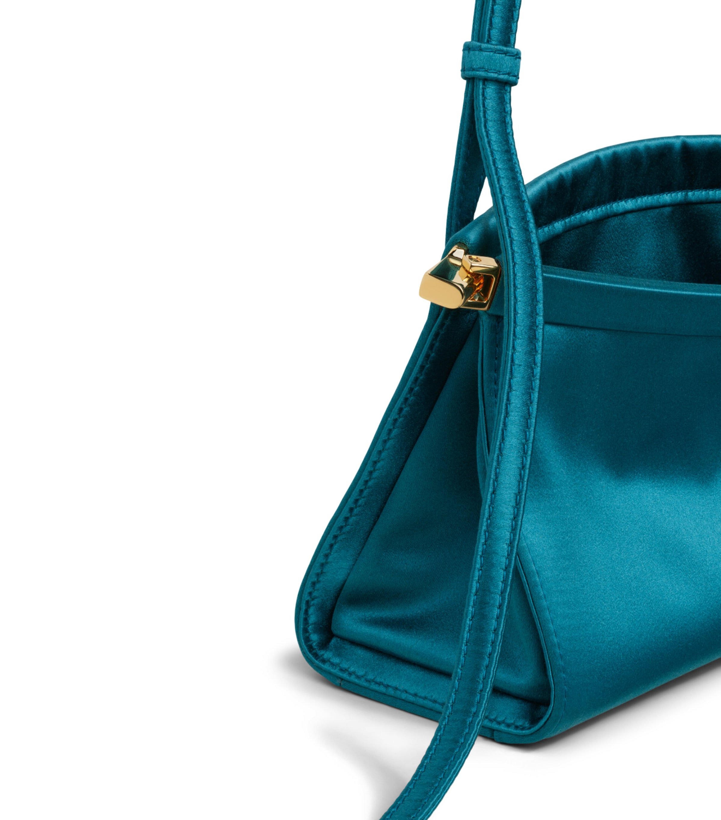Alaïa Small Satin Le Click East West Shoulder Bag Emeraude Image 3