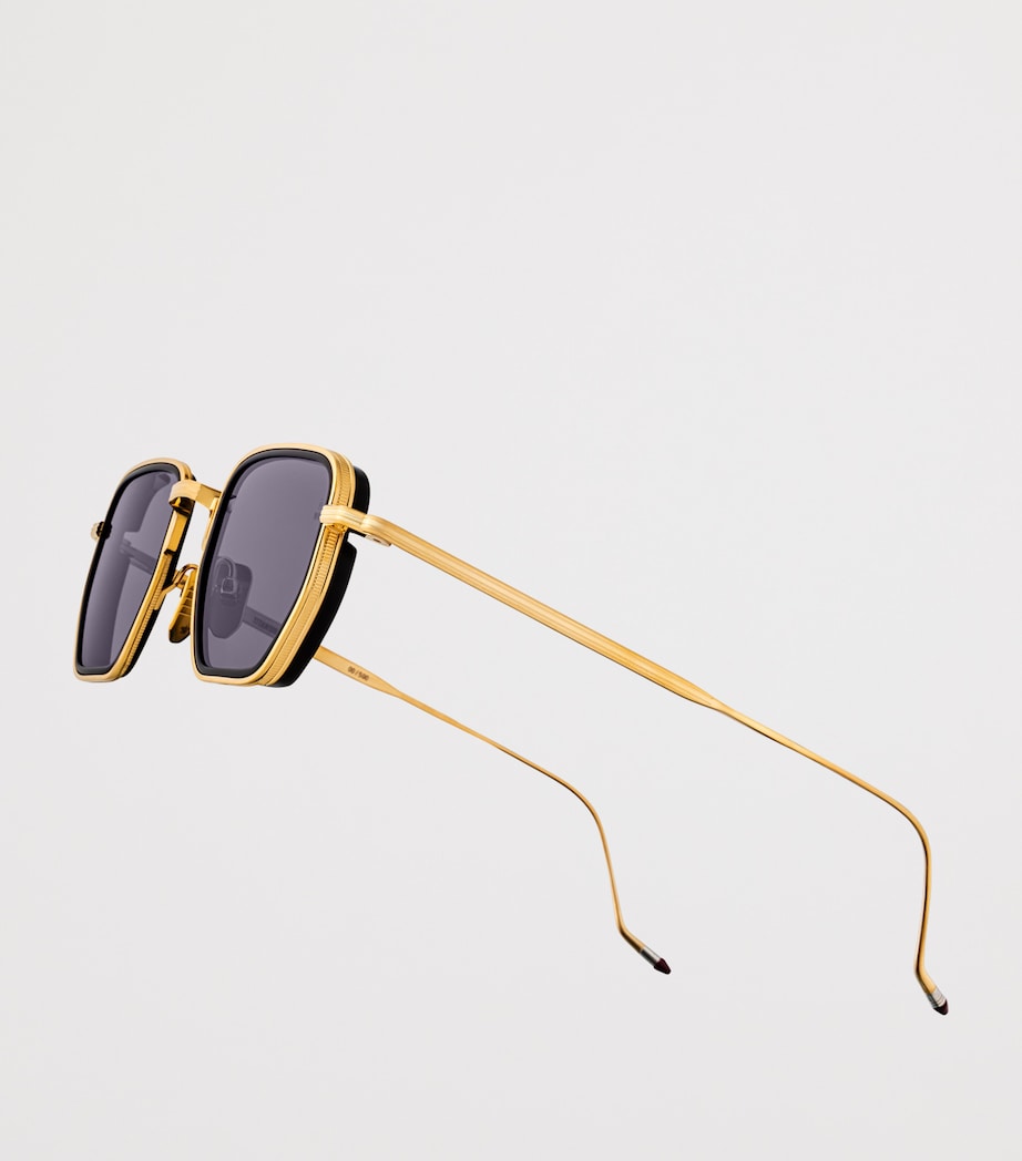 Jacques Marie Mage Atkins Square Sunglasses Gold Image 5