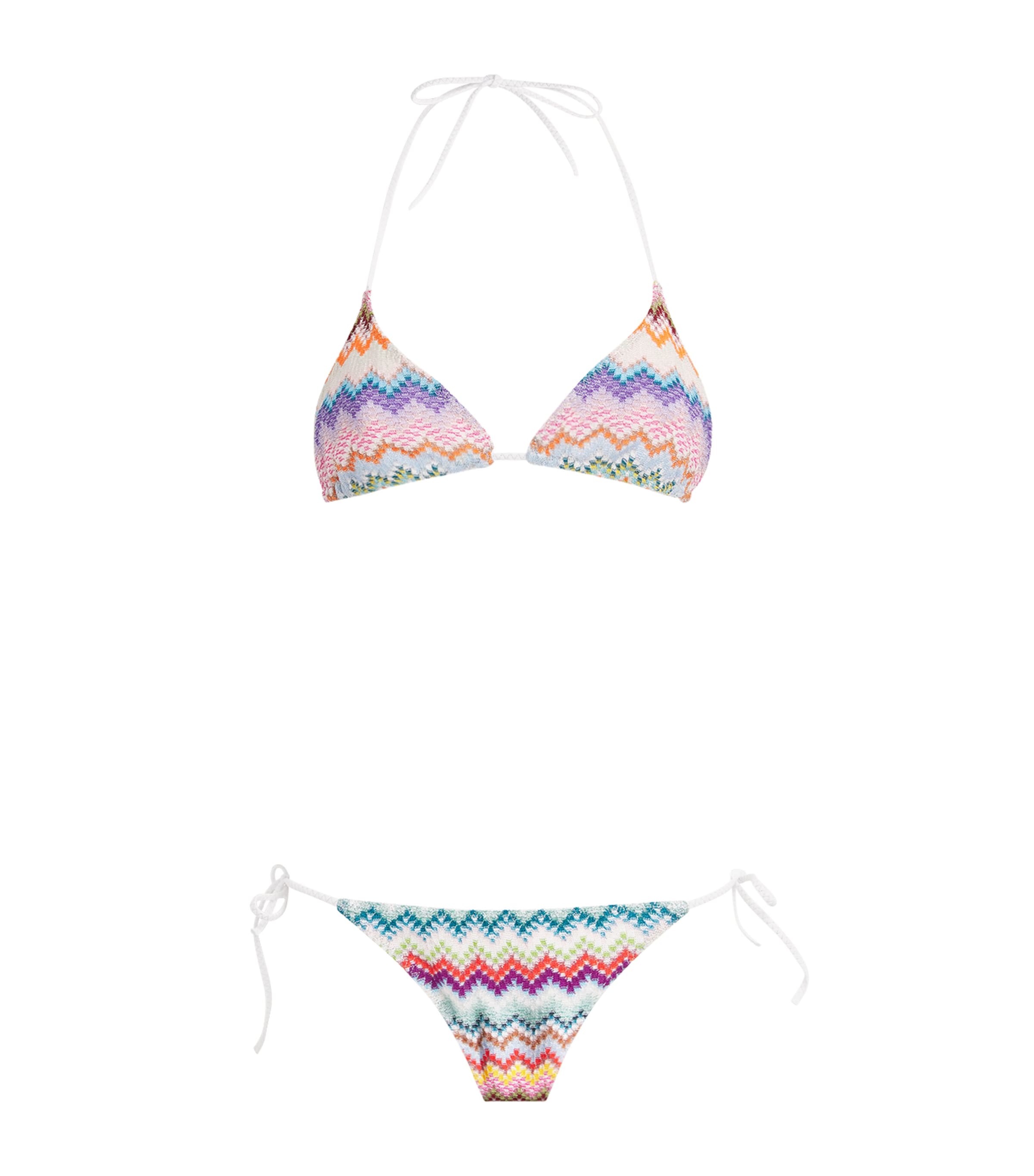 Missoni Zigzag Triangle Bikini In Multi