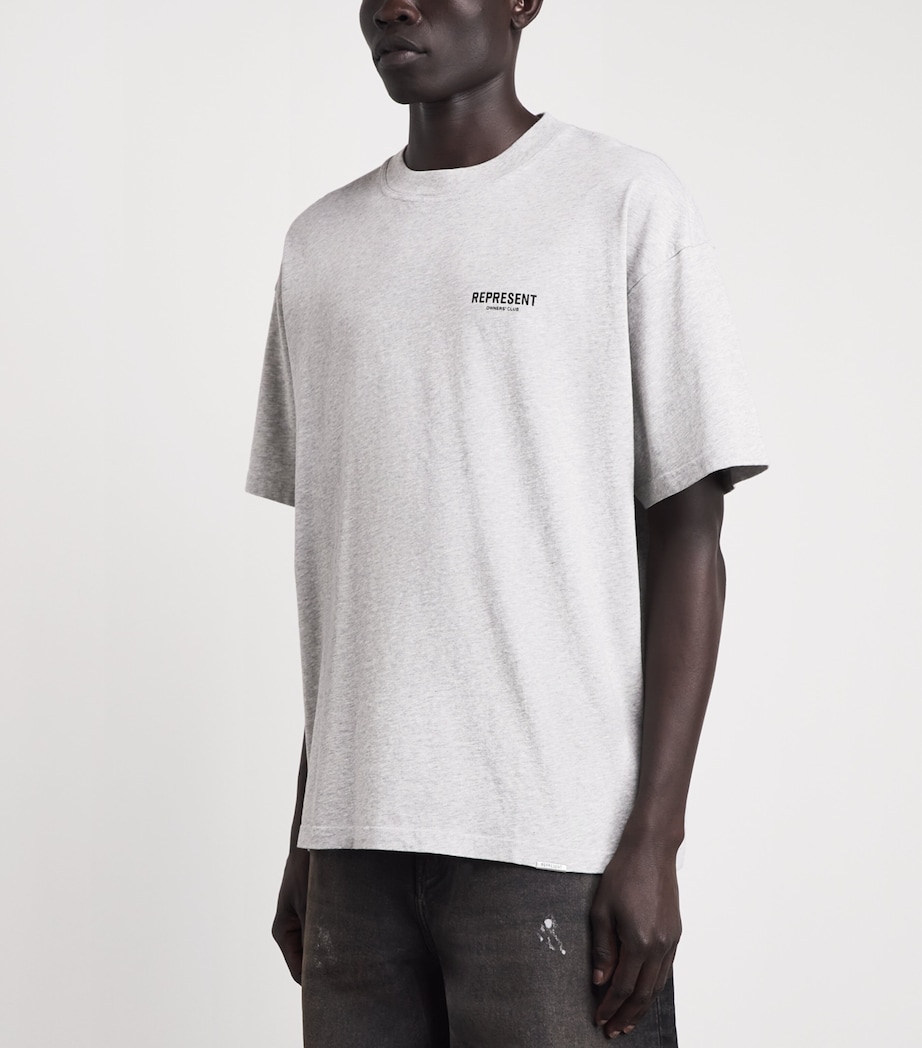 Represent Mens Owners Club T-Shirt Ash Grey/balck Image 4
