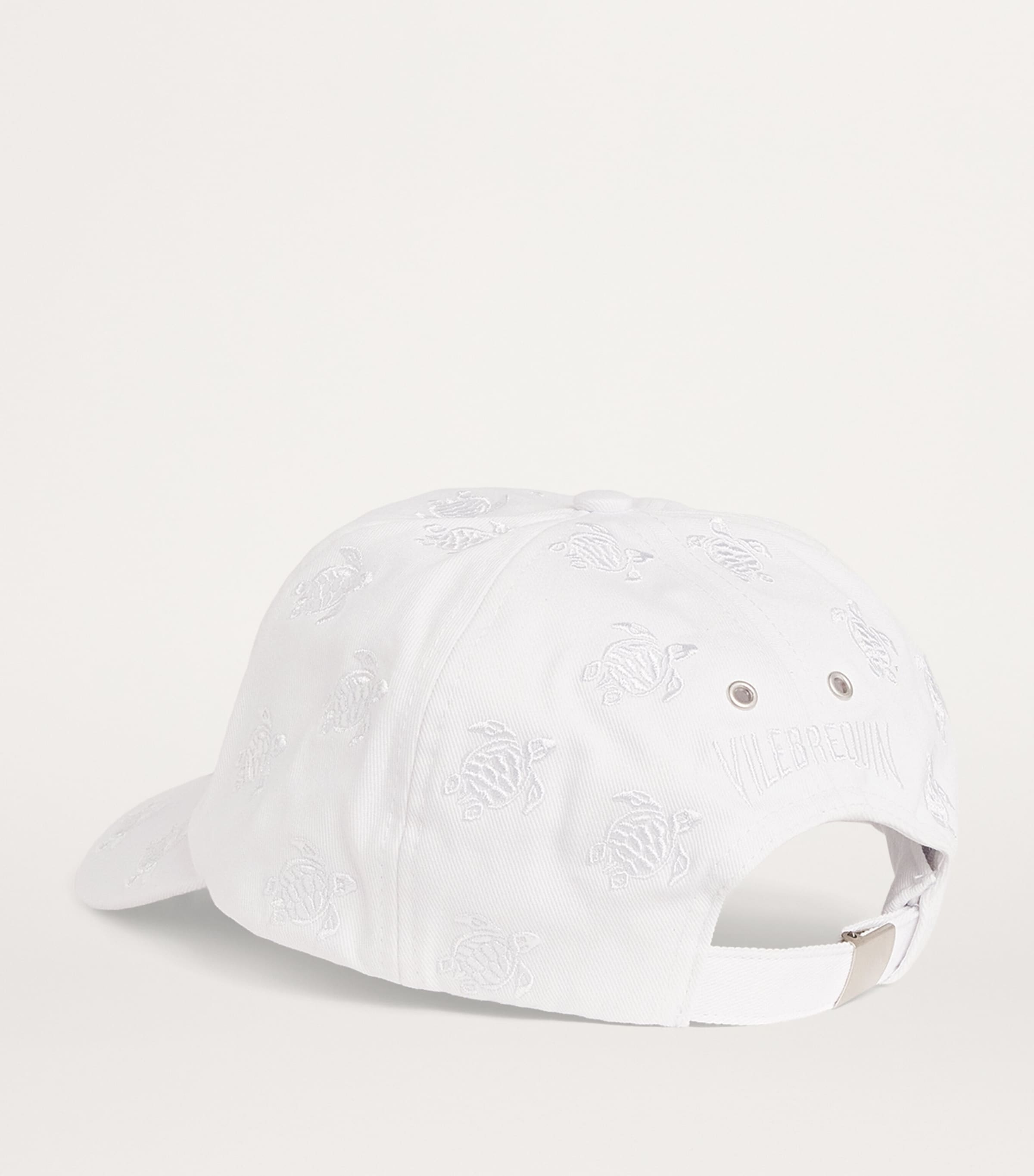 Cotton Embroidered Baseball Cap 010 WHITE Image 3