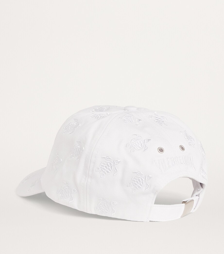 Cotton Embroidered Baseball Cap 010 WHITE Image 3