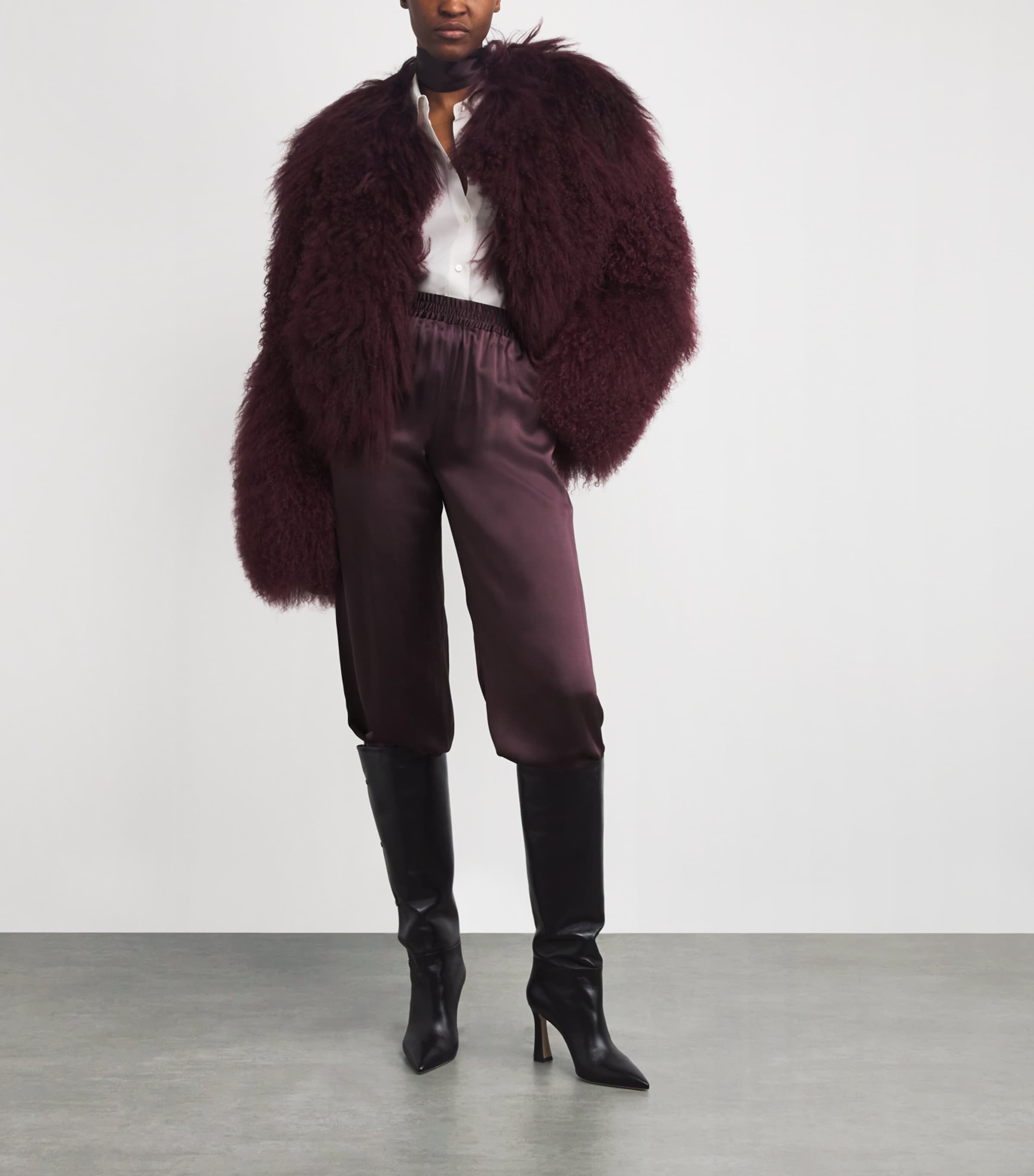 Leather Nolan Knee-High Boots 90 BLACK Image 2