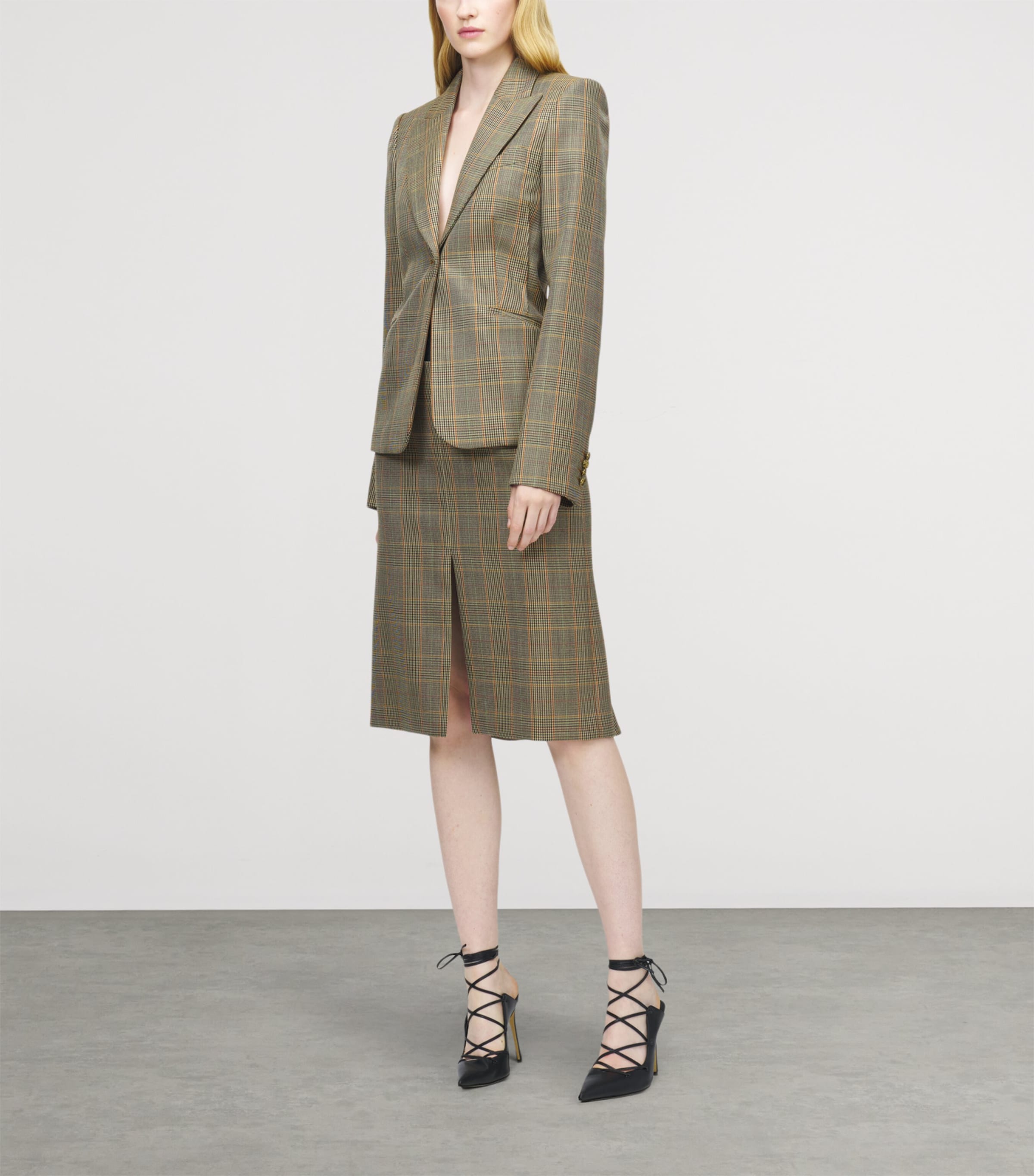 Wool Kickback Midi Skirt 9101 Image 2