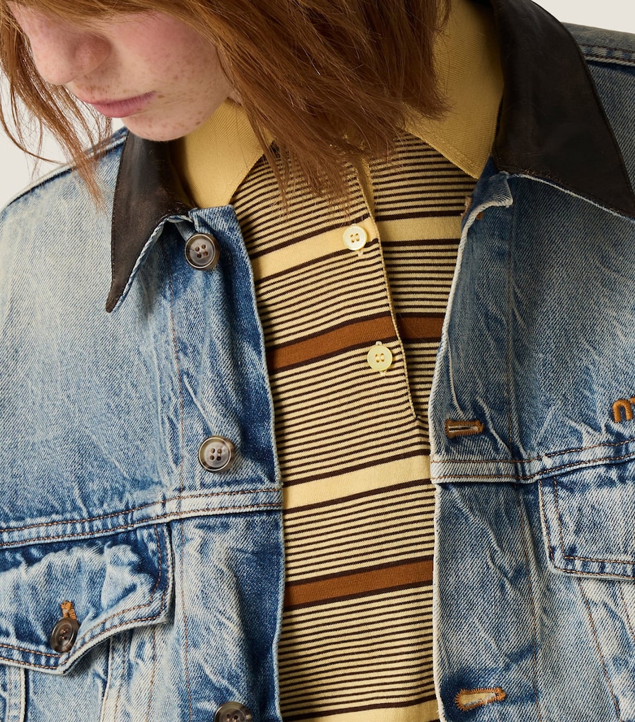 Denim Blouson Jacket F0076 Image 4