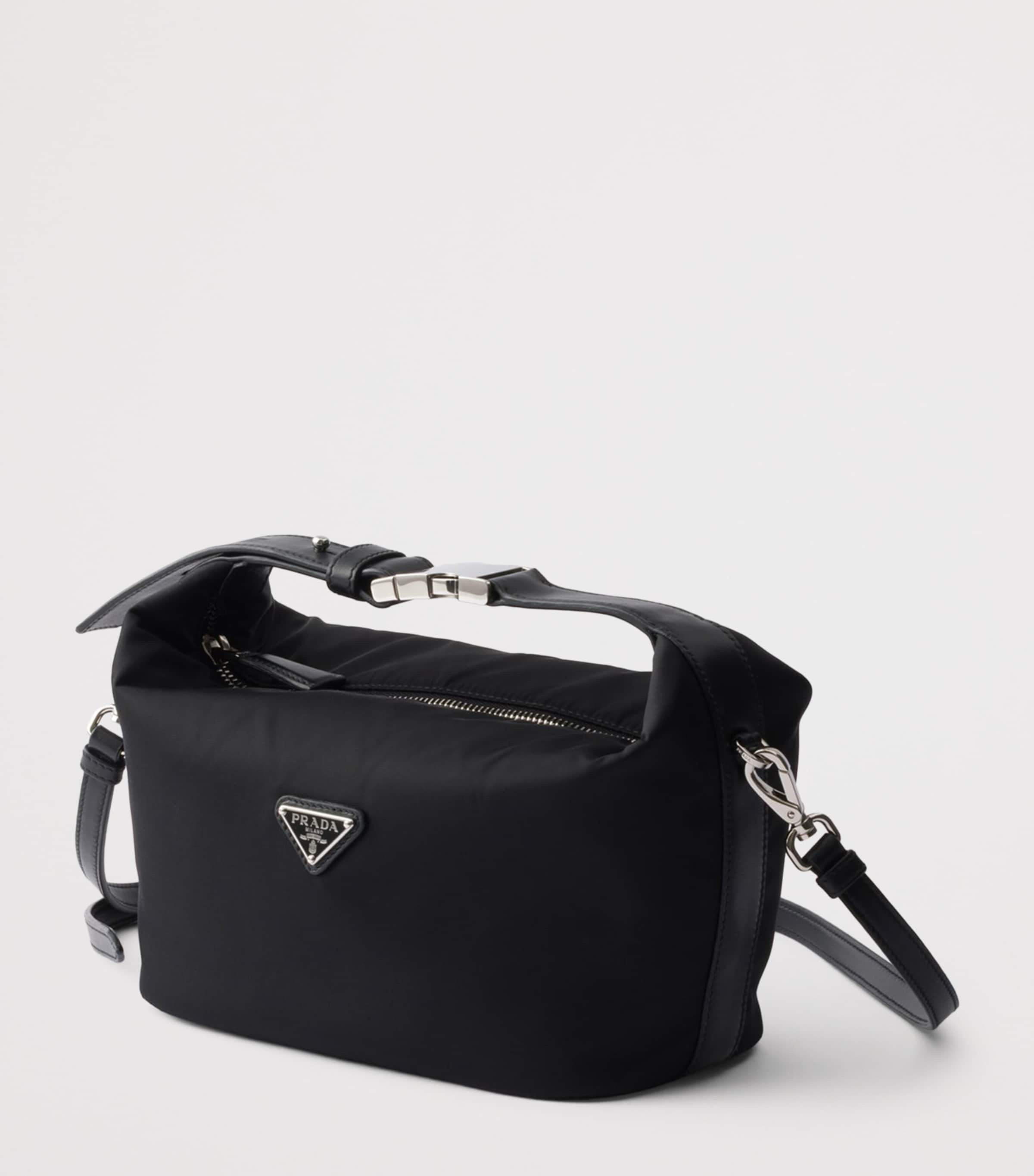 Prada Mini Re-Nylon Cherie Top-Handle Bag Black Image 3