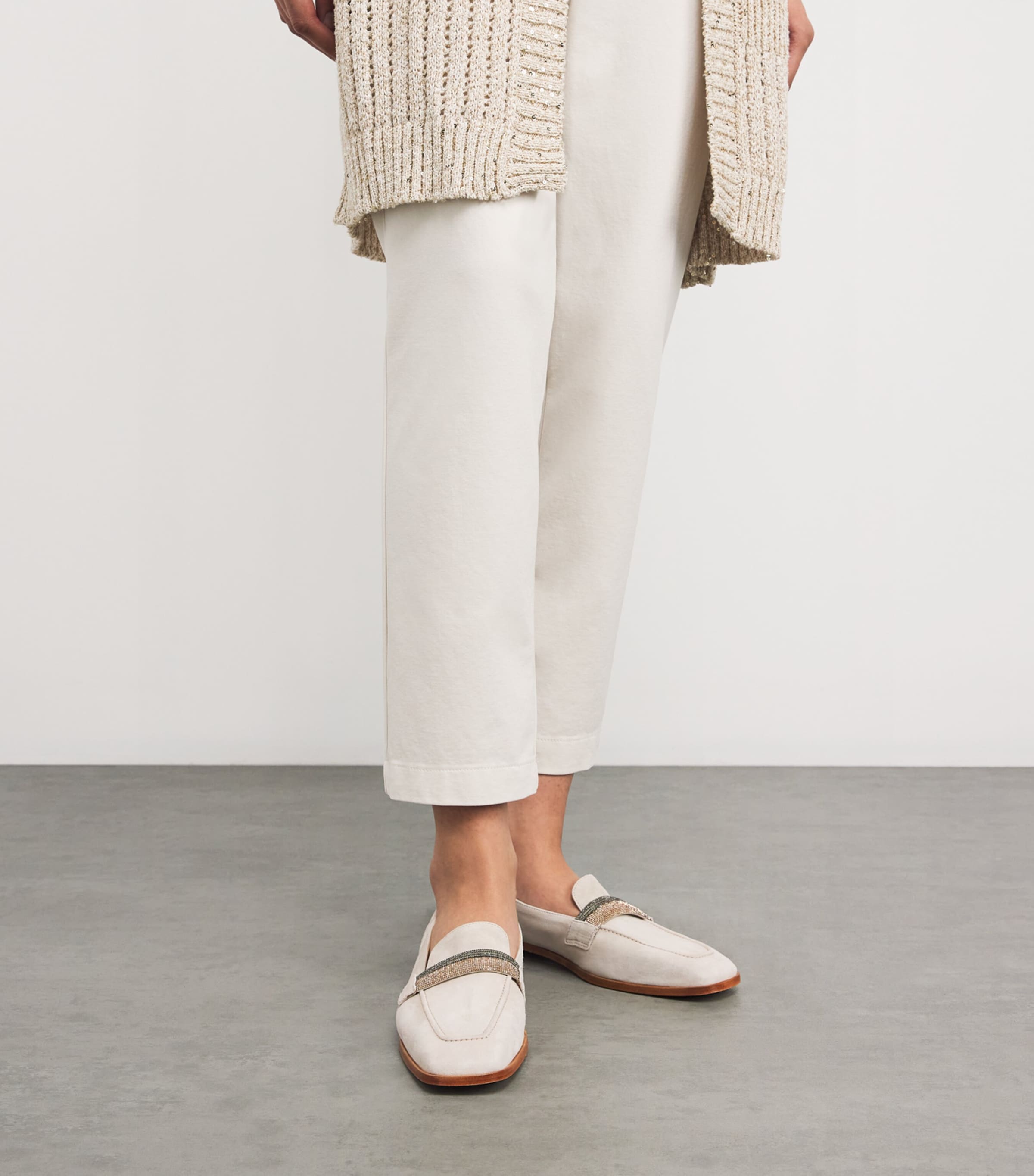 Suede Embellished Moccasins SABBIA Image 2