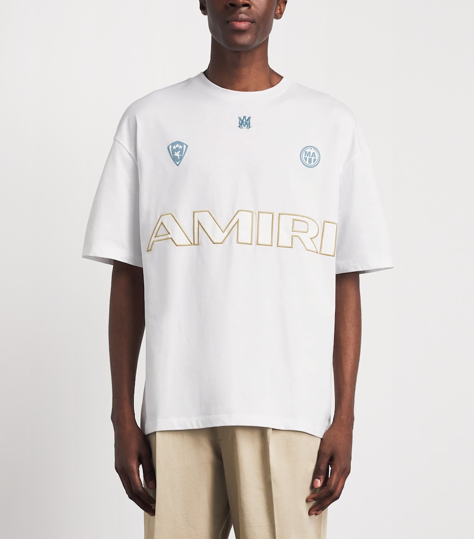AMIRI Mens Cotton Sport 94 T-Shirt White Image 4