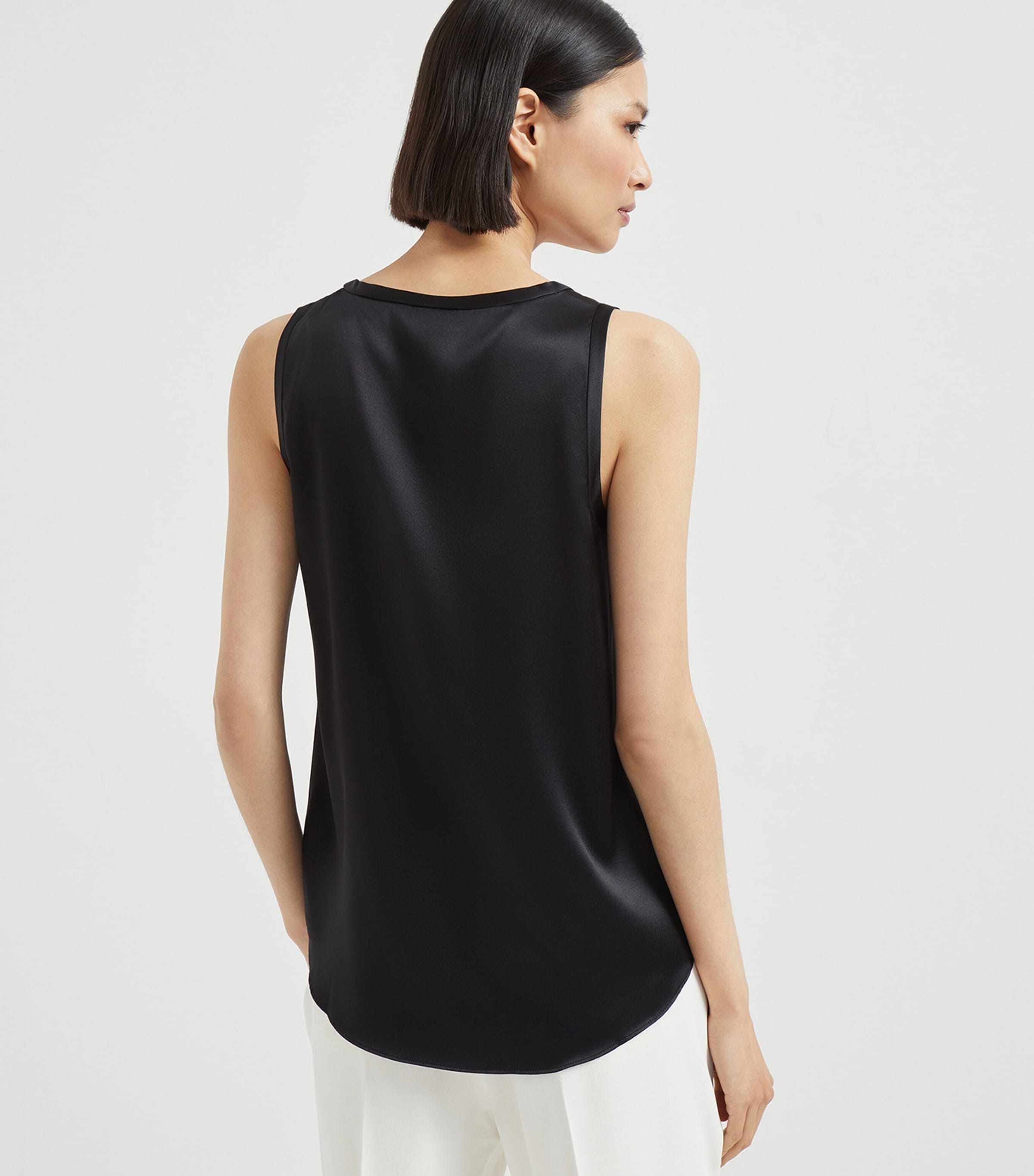 Stretch-Silk Satin Reversible Tank Top C101 Image 3