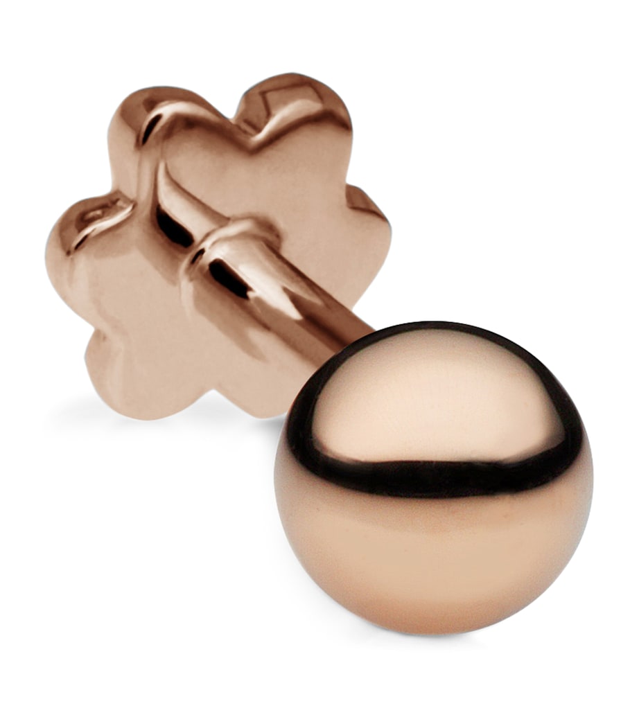 Rose Gold Ball Threaded Stud Earring (3mm) ROSE GOLD Image 4