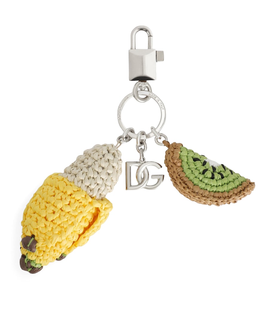 Dolce&Gabbana Embellished Fruits Keyring Banana/kiwi Image 1