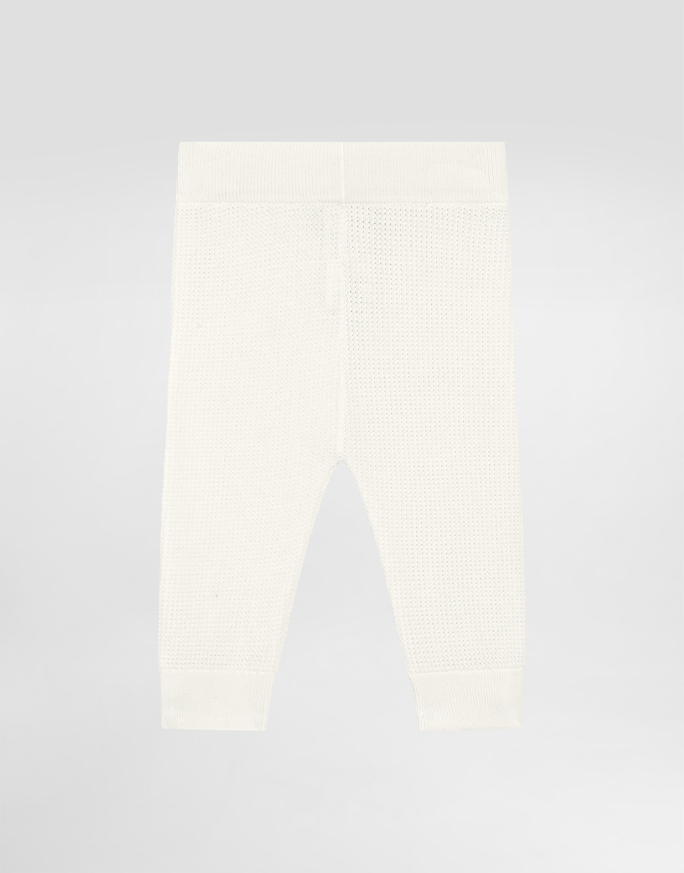 Dolce&Gabbana Kids Cotton Knitted Leggings (3-30 Months) White Image 2