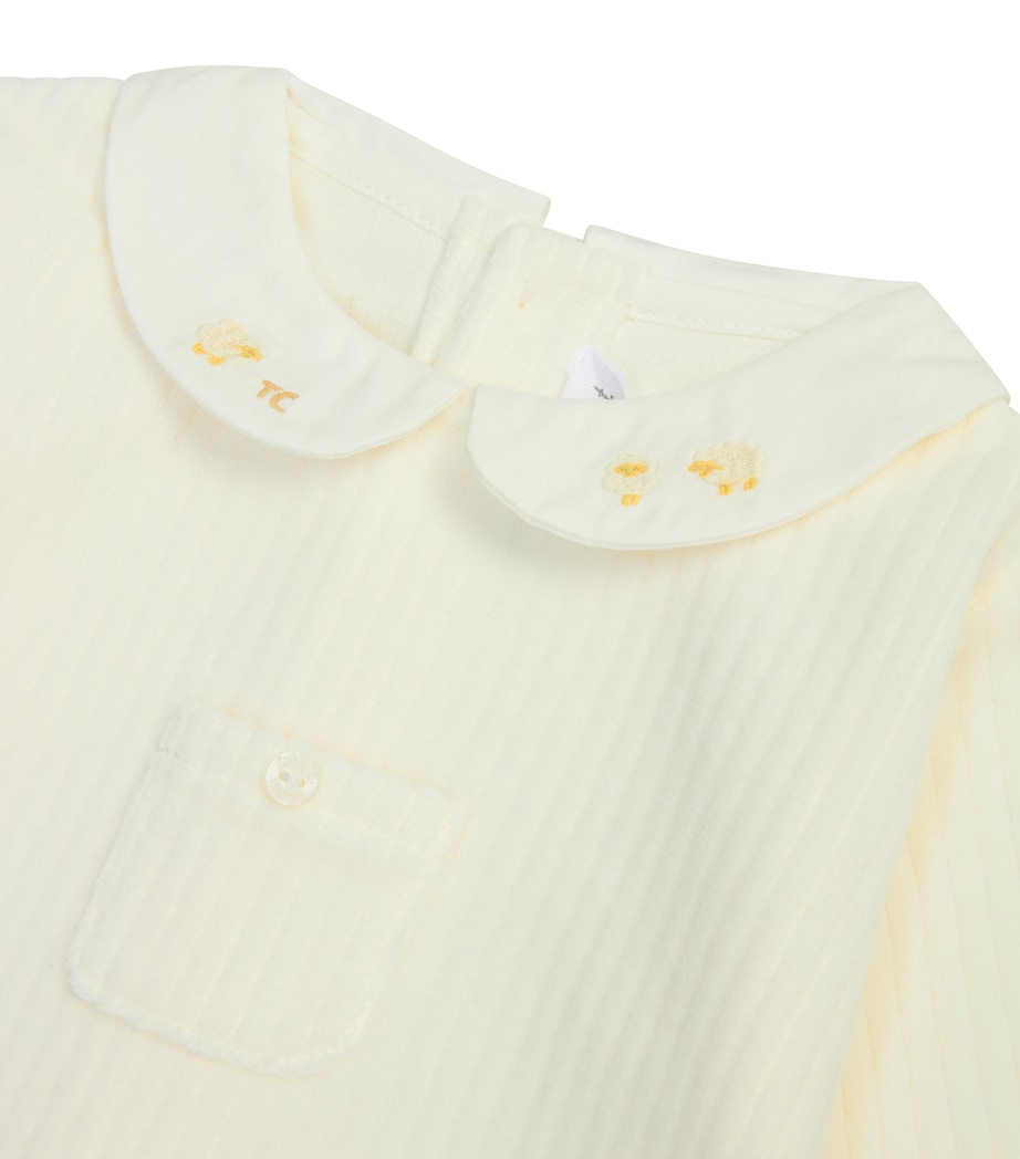 Cotton-Blend Top and Trousers Set (0-24 Months) 13NACRE Image 2