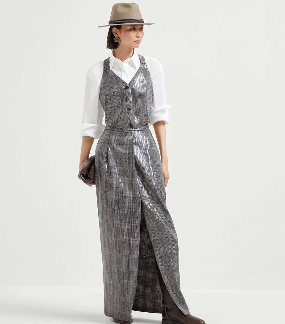 Sequinned Virgin Wool Skirt C001 Image 4