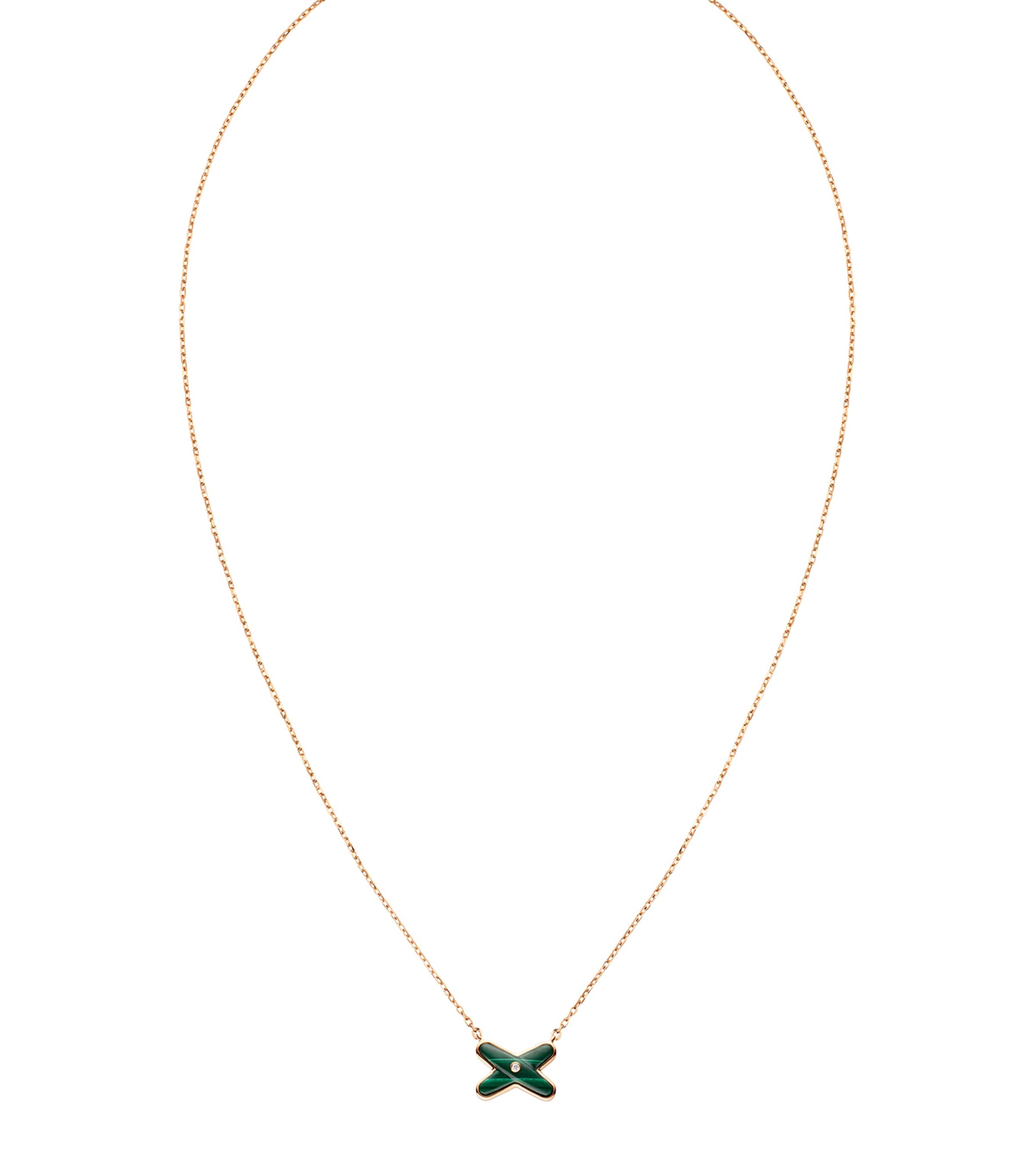 Chaumet Rose Gold, Diamond And Malachite Jeux De Liens Pendant Necklace