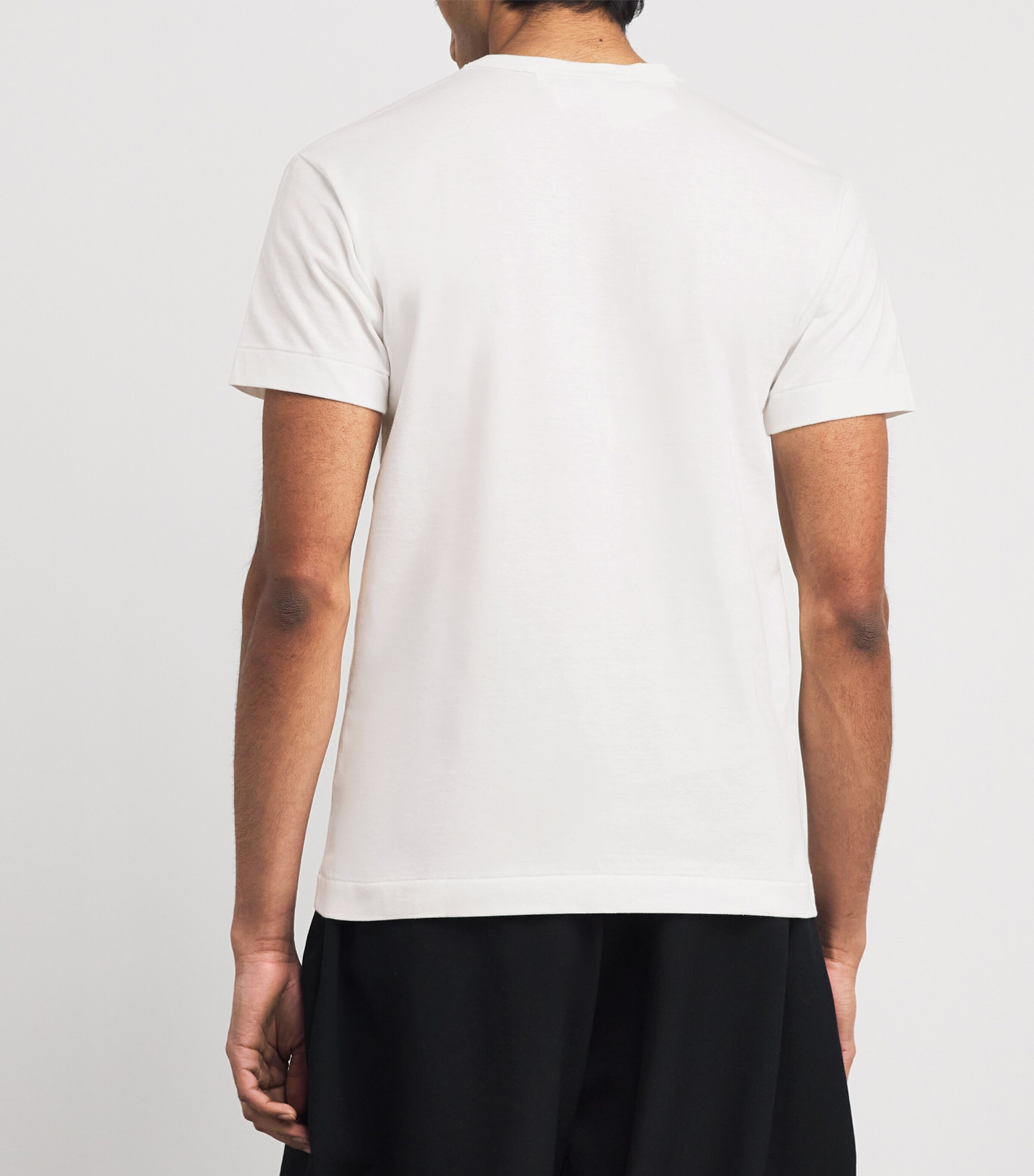 Comme Des Garçons Play Mens Cotton Upside Down Heart T-Shirt White Image 5
