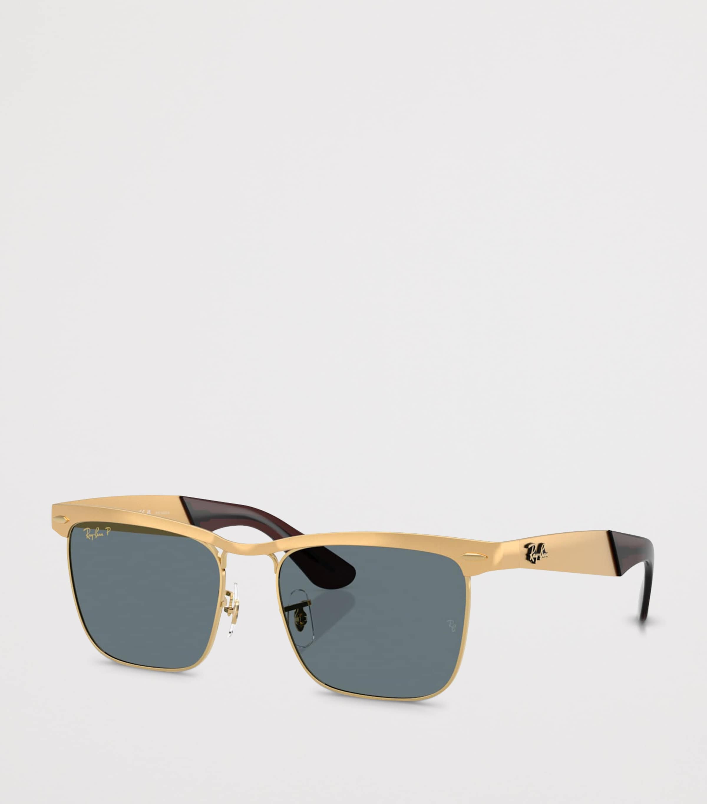 Ray-Ban Metal Wayfarer Deluxe Square Sunglasses Gold Image 2
