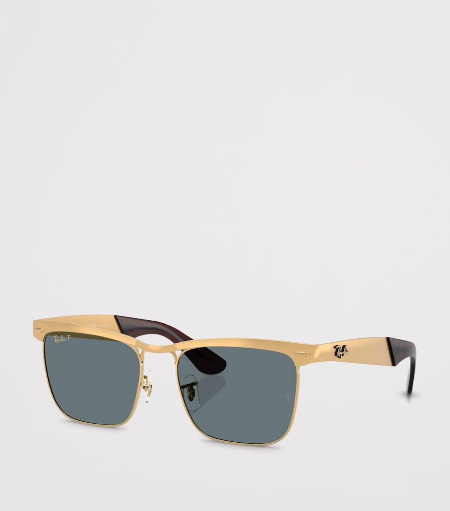 Ray-Ban Metal Wayfarer Deluxe Square Sunglasses Gold Image 2