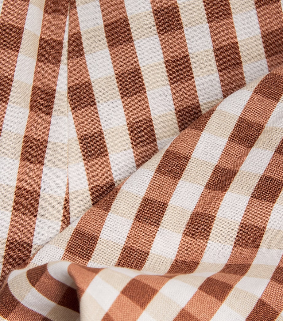 Linen Halterneck Marais Midi Dress GINGHAM CEDAR Image 5