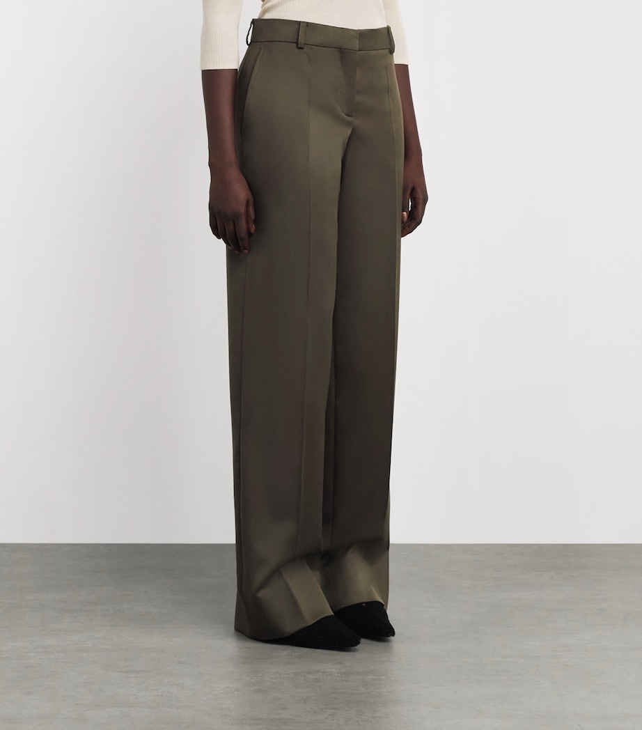 Wool Tailored Trousers 2942 KHAKI Image 3