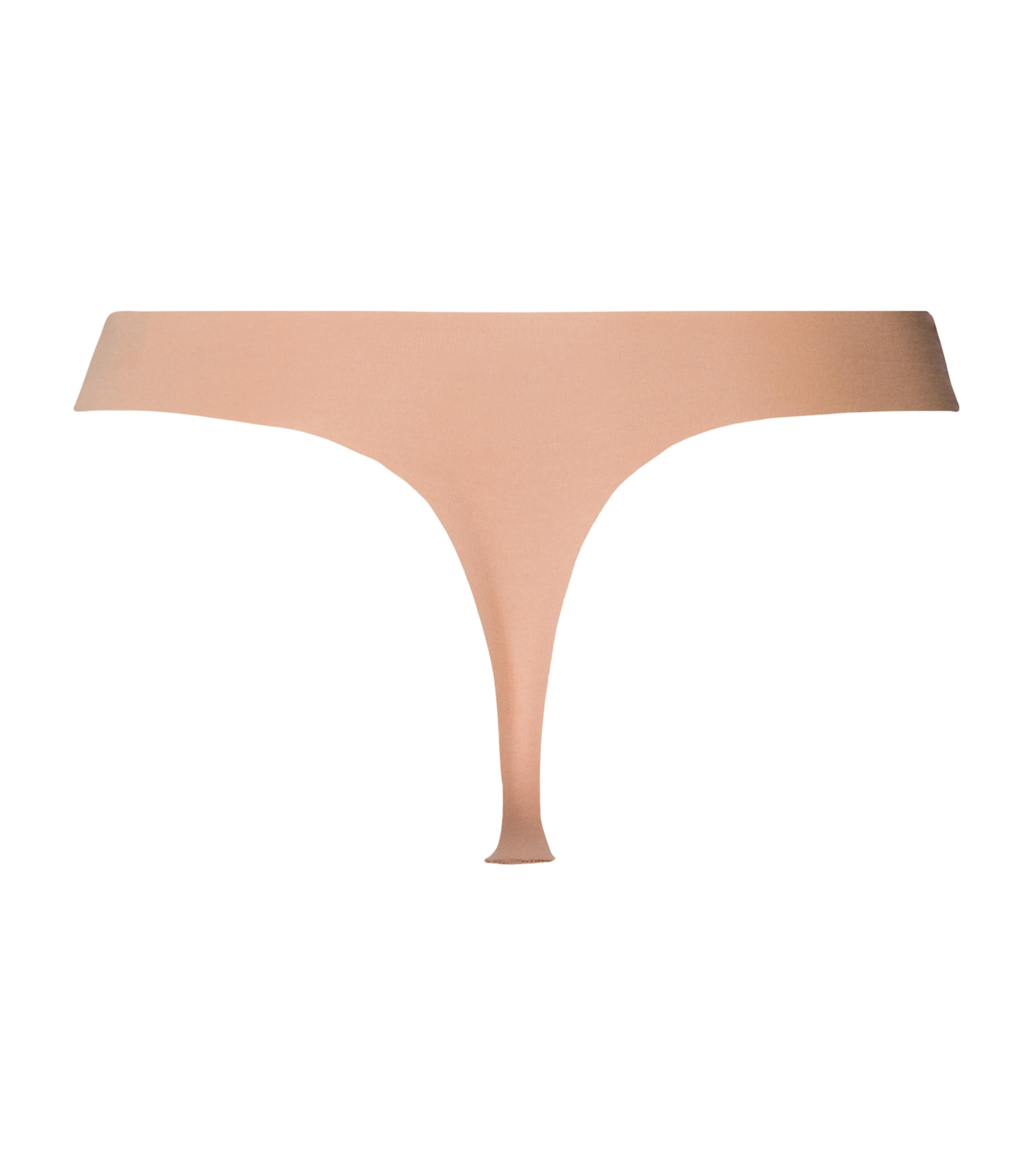 Invisible Cotton Thong BEIGE Image 3