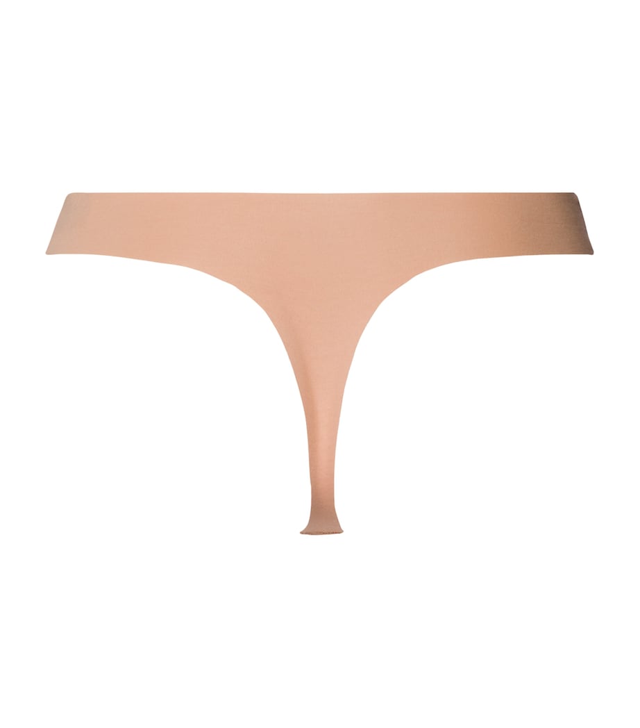 Invisible Cotton Thong BEIGE Image 3