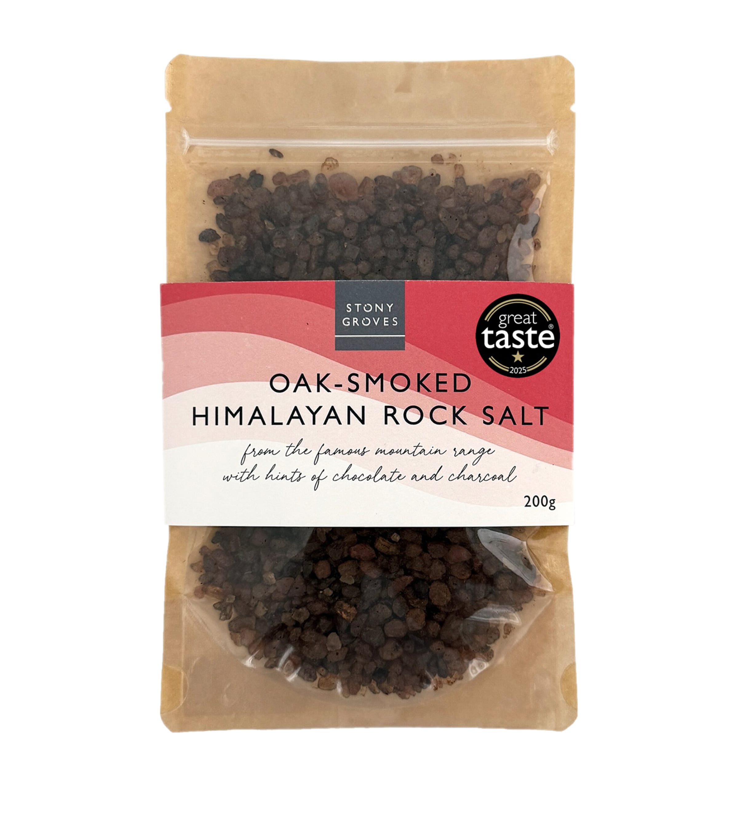 Stony Groves Oak-Smoked Himalayan Rock Salt (200g) | Food | Pantry Essentials | Condiments | Free From | Vegetarian | Gluten Free | Kitchenware | Utensils | Dining | Serveware
