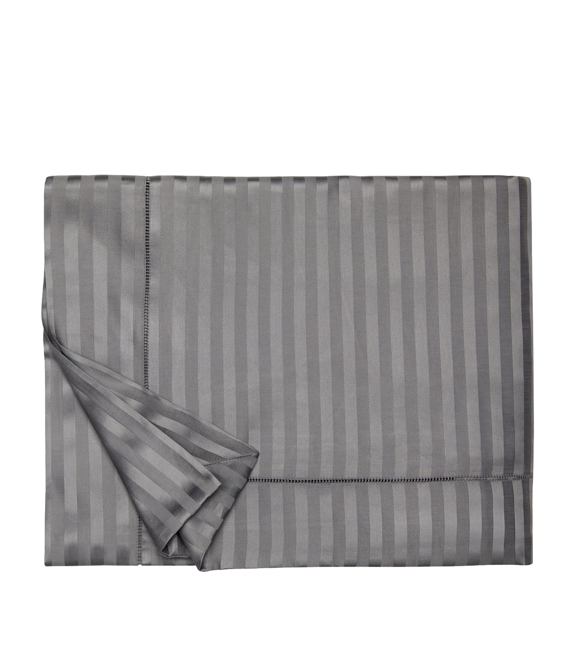 Raso Rigato Super King Duvet Cover (260cm x 220cm) CHARCOAL Image 2