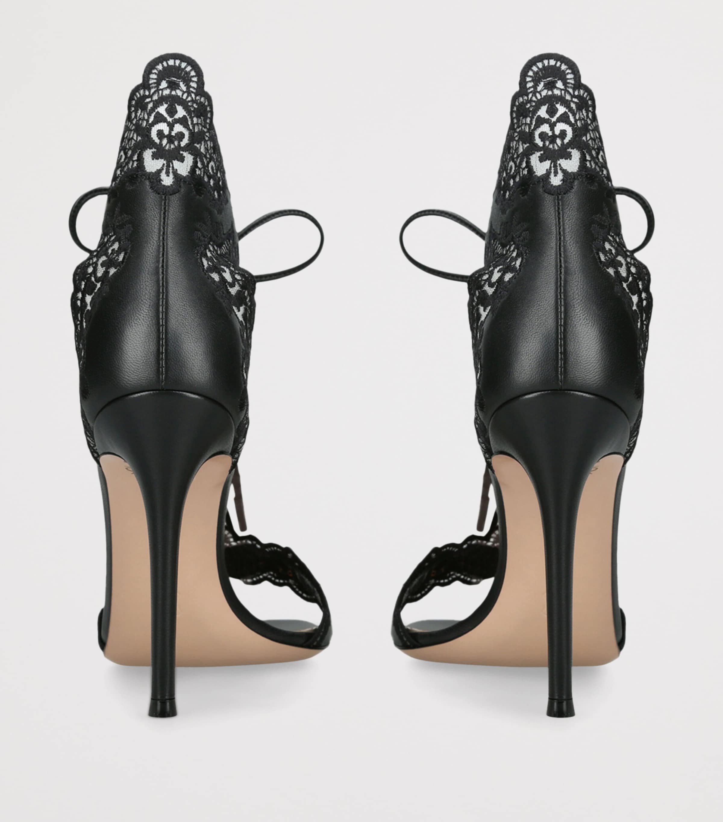 Gianvito Rossi Leather Evie Sandals 105 Black Image 4