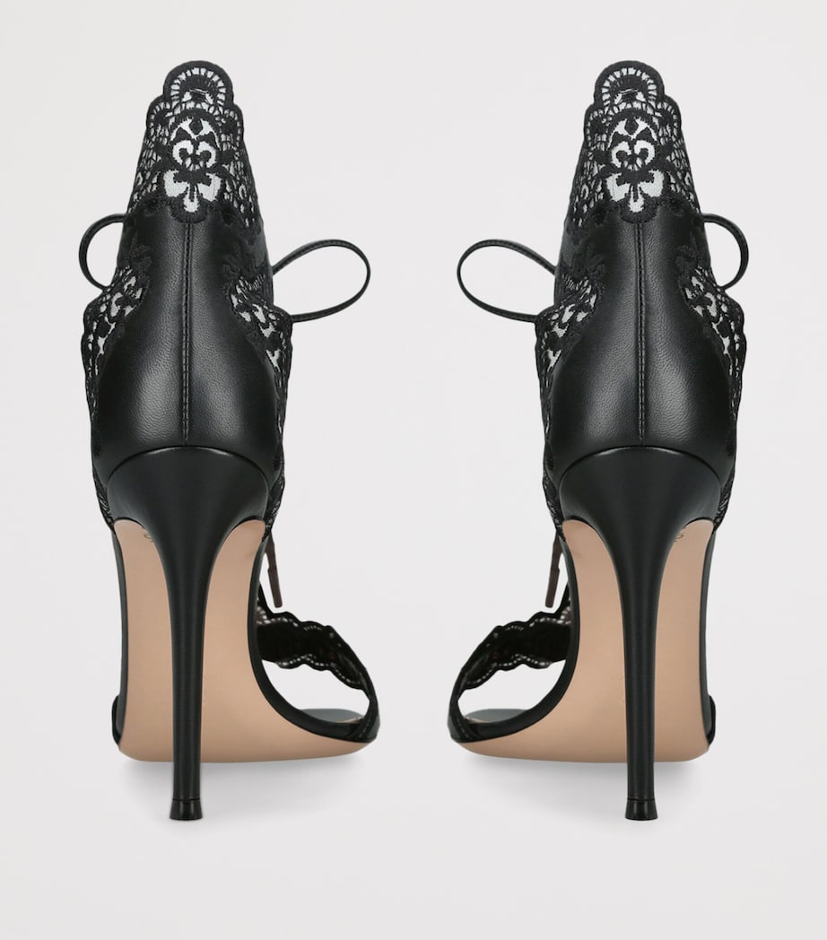 Gianvito Rossi Leather Evie Sandals 105 Black Image 4