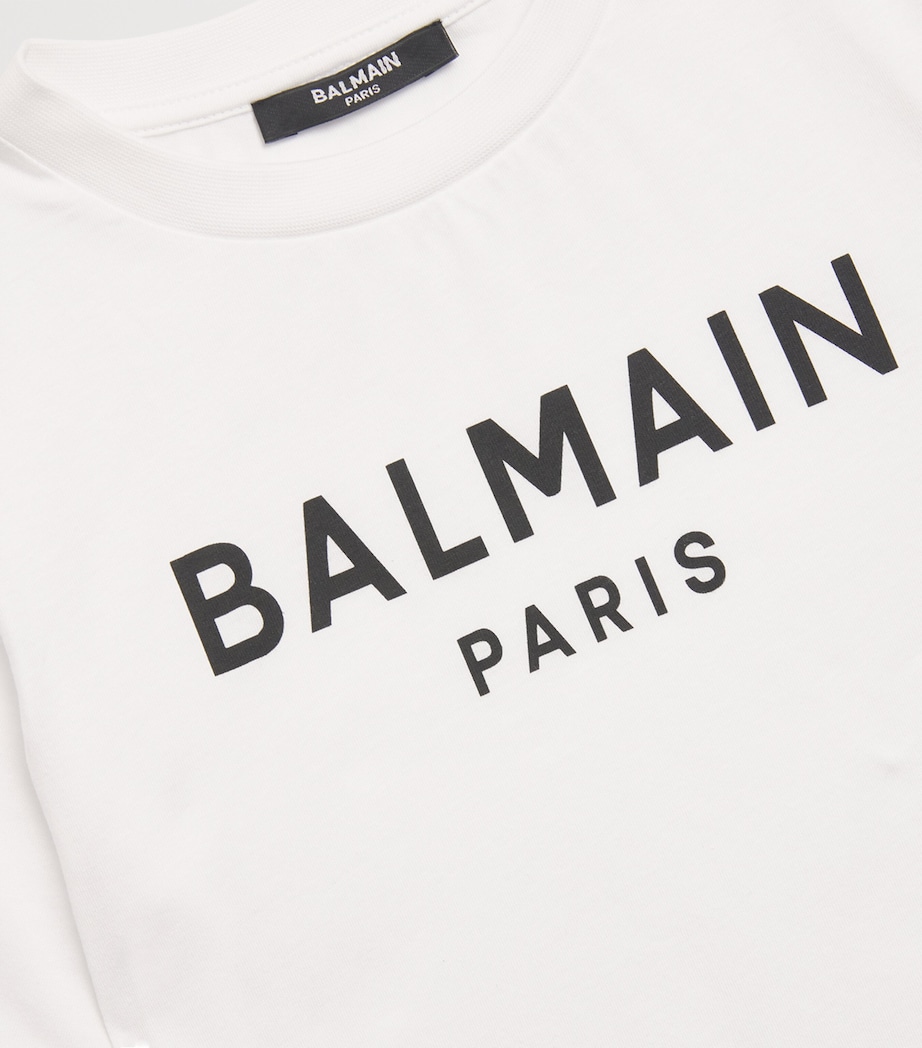 Cotton Logo T-Shirt (4-14 Years) 100NEWHITE/BLACK Image 3