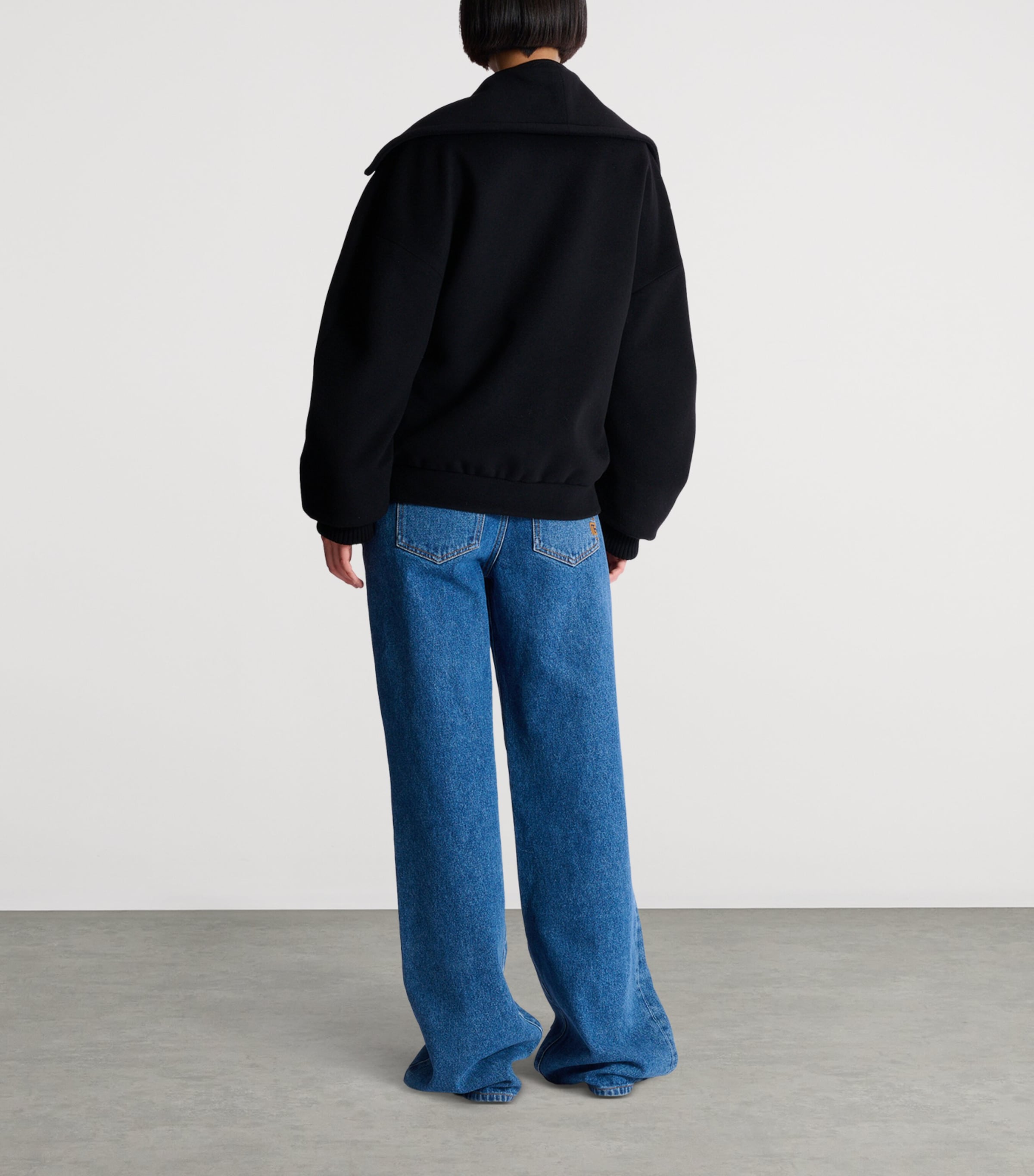 Wool-Cashmere Pea Coat 0PA NOIR Image 6