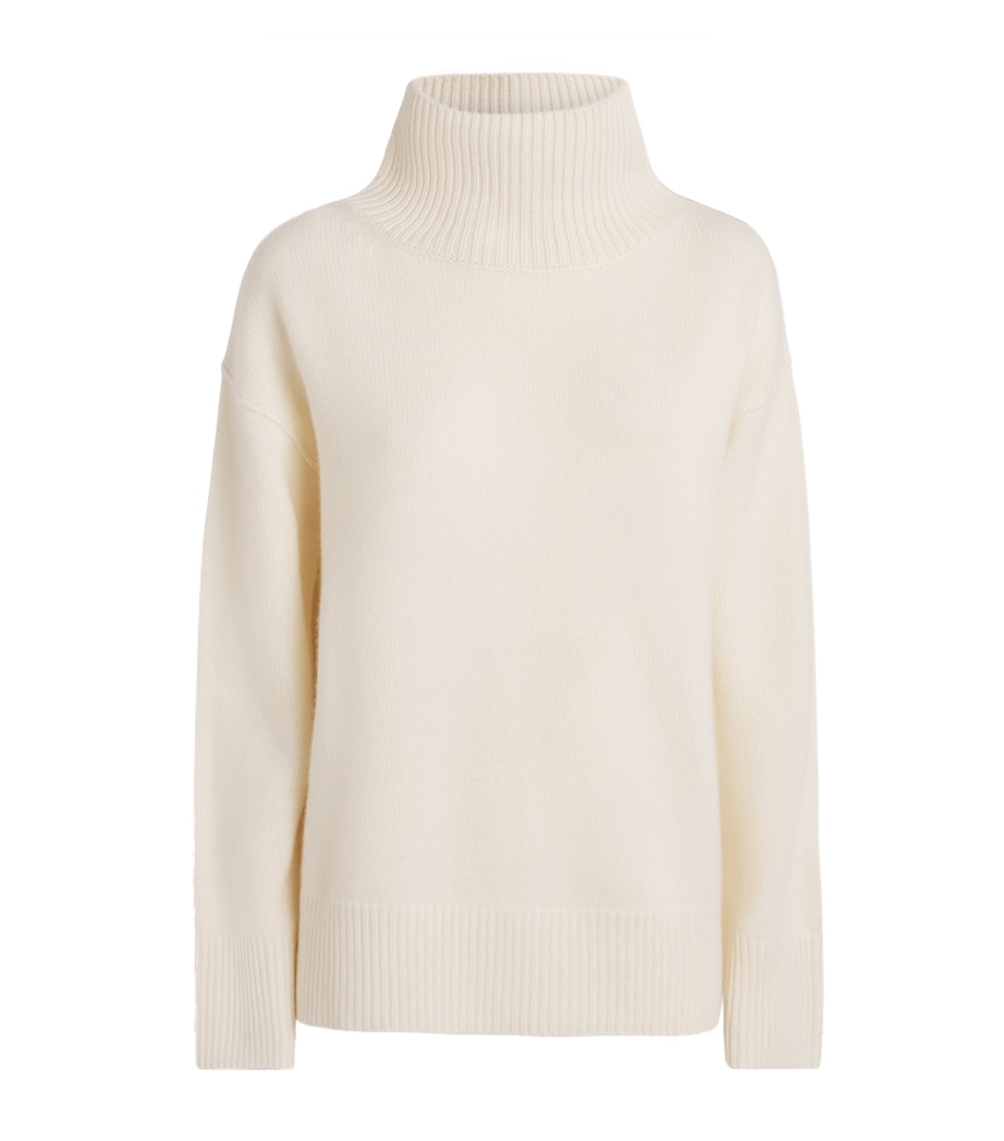 Cashmere Rollneck Boyfriend Sweater FEATHER WHITE Image 1