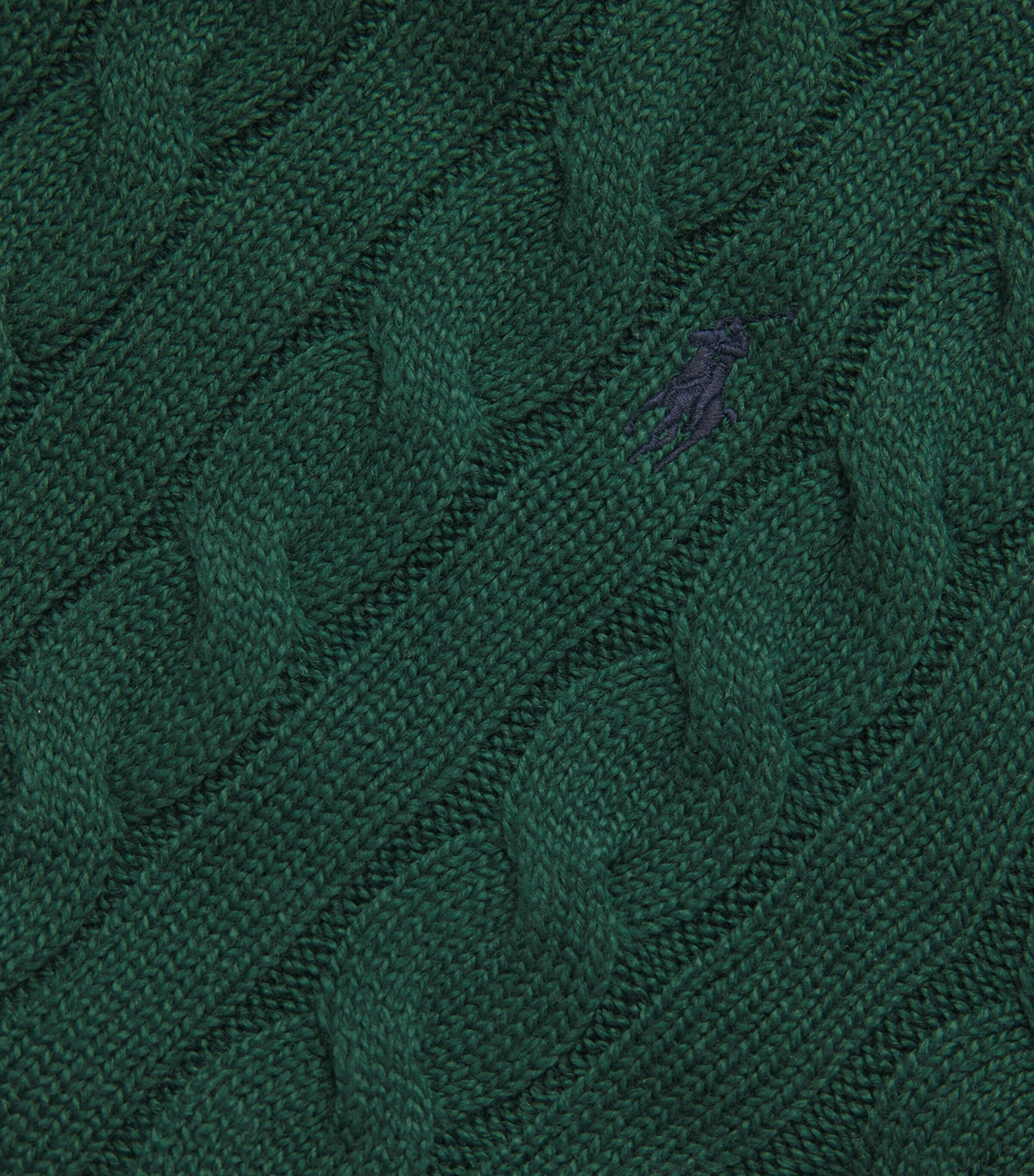 Polo Ralph Lauren Mens Cotton Cable-Knit Sweater Green Image 5