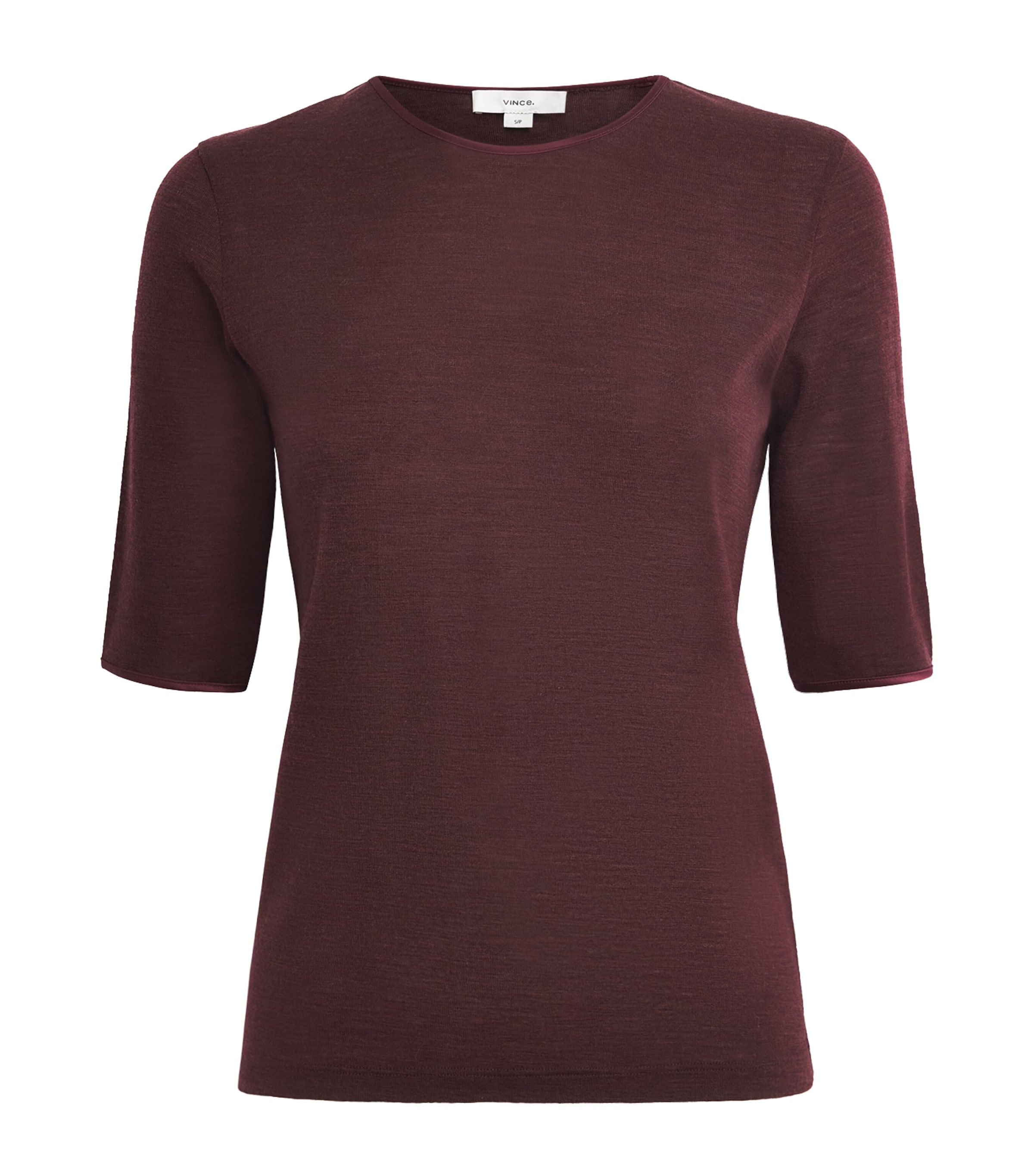 Wool Satin-Trim T-Shirt 701OXB Image 1