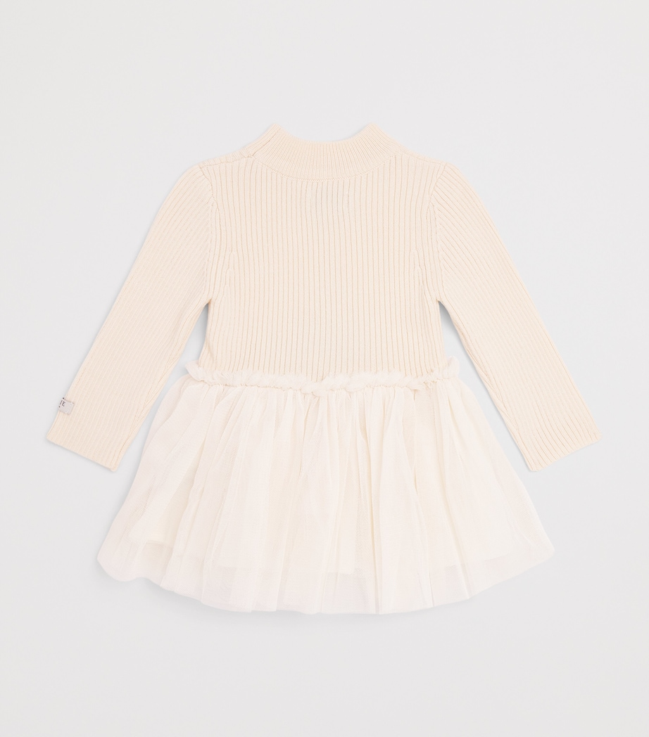 Donsje Wool-Blend Tulle Sweater Dress (0 Months-4 Years) Misty Rose Image 2