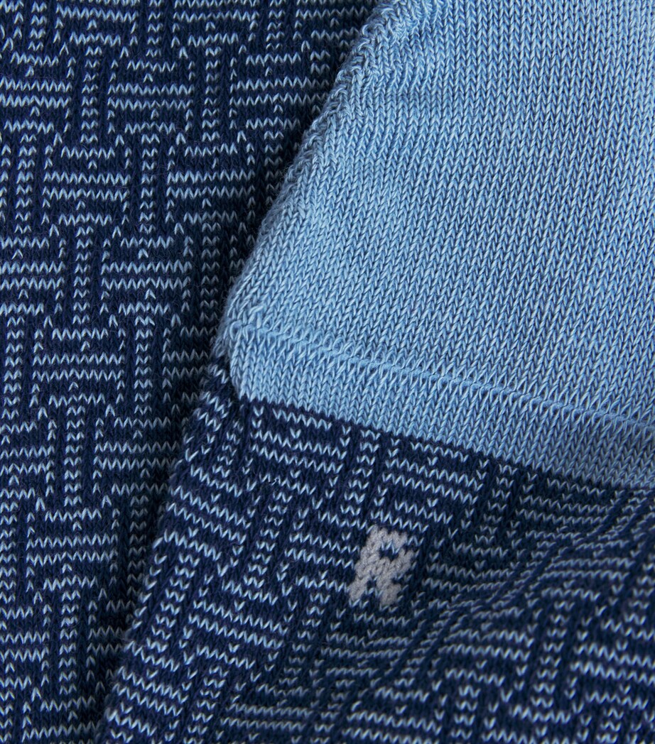 Falke Mens Cotton-Blend Sensitive London Socks Sky Blue Image 2