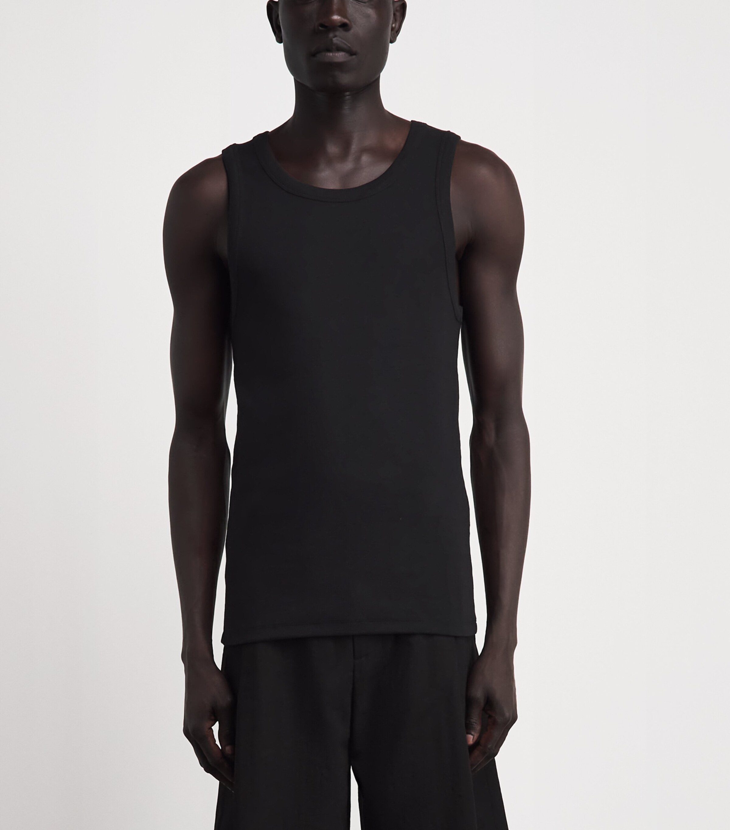 Won Hundred Mens Stretch-Cotton Simo Tank Top Black Image 4