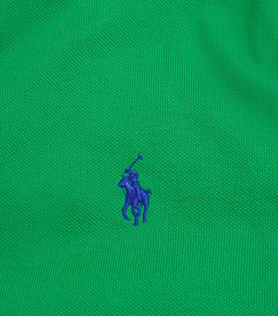 Polo Ralph Lauren Mens Cotton Mesh Custom-Fit Polo Shirt Green Image 5
