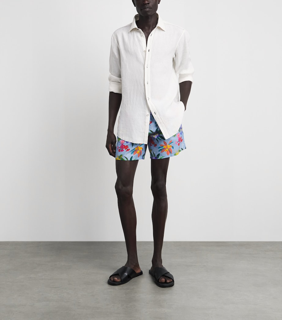 Vilebrequin Mens Garden Turtles Swim Shorts Fleur De Lin Image 2