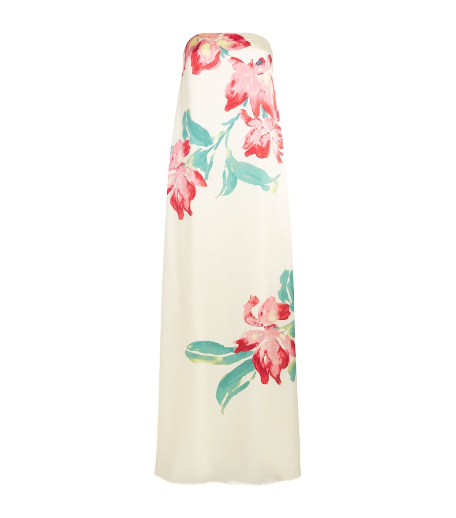 Rebecca Vallance Womens Silk Sunblush Bloom Maxi Dress Print Image 1