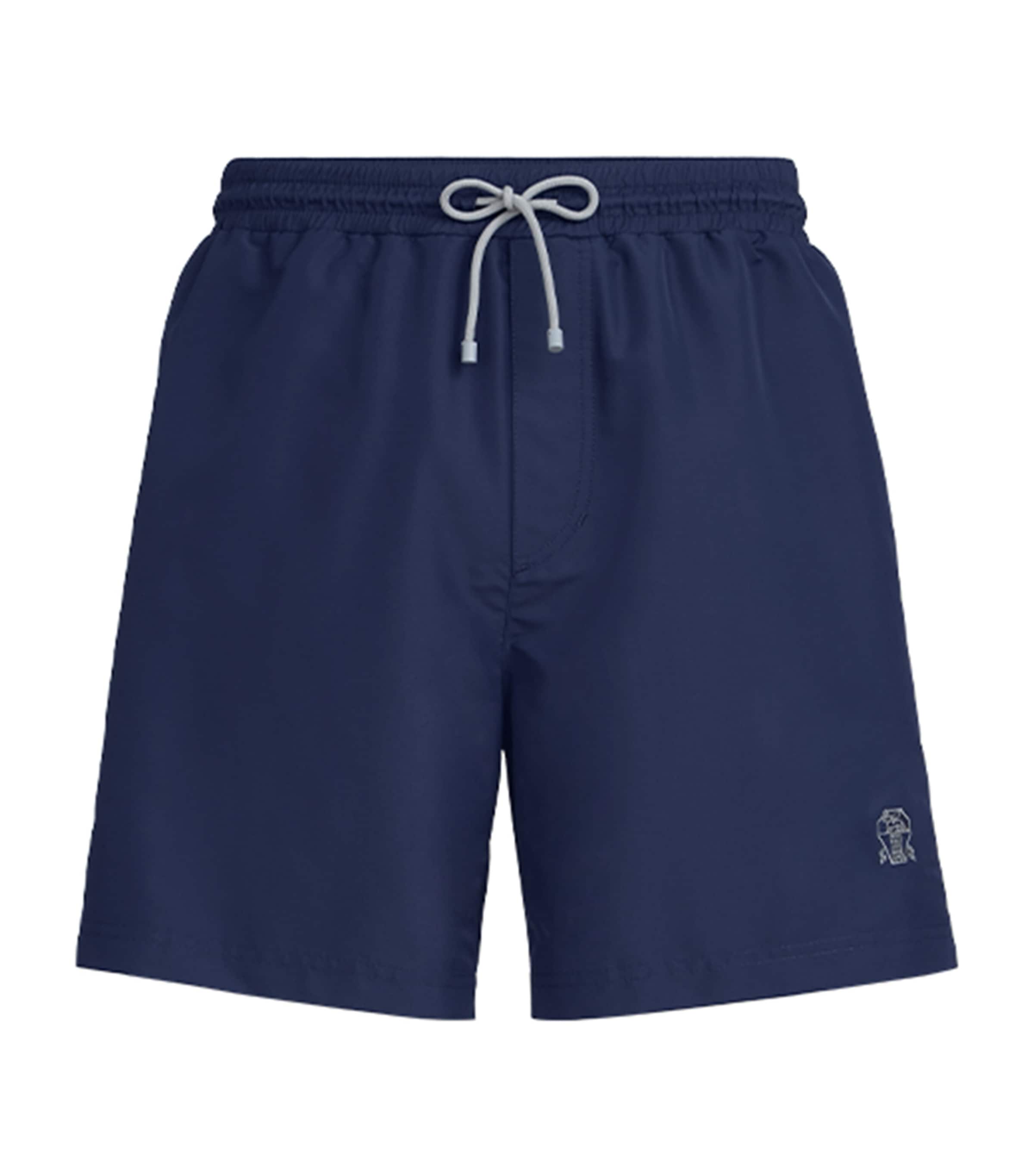 Brunello Cucinelli Mens Embroidered Swim Shorts Image 1