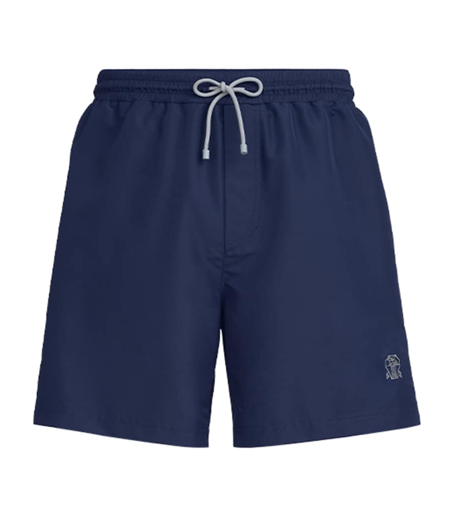 Brunello Cucinelli Mens Embroidered Swim Shorts Image 1