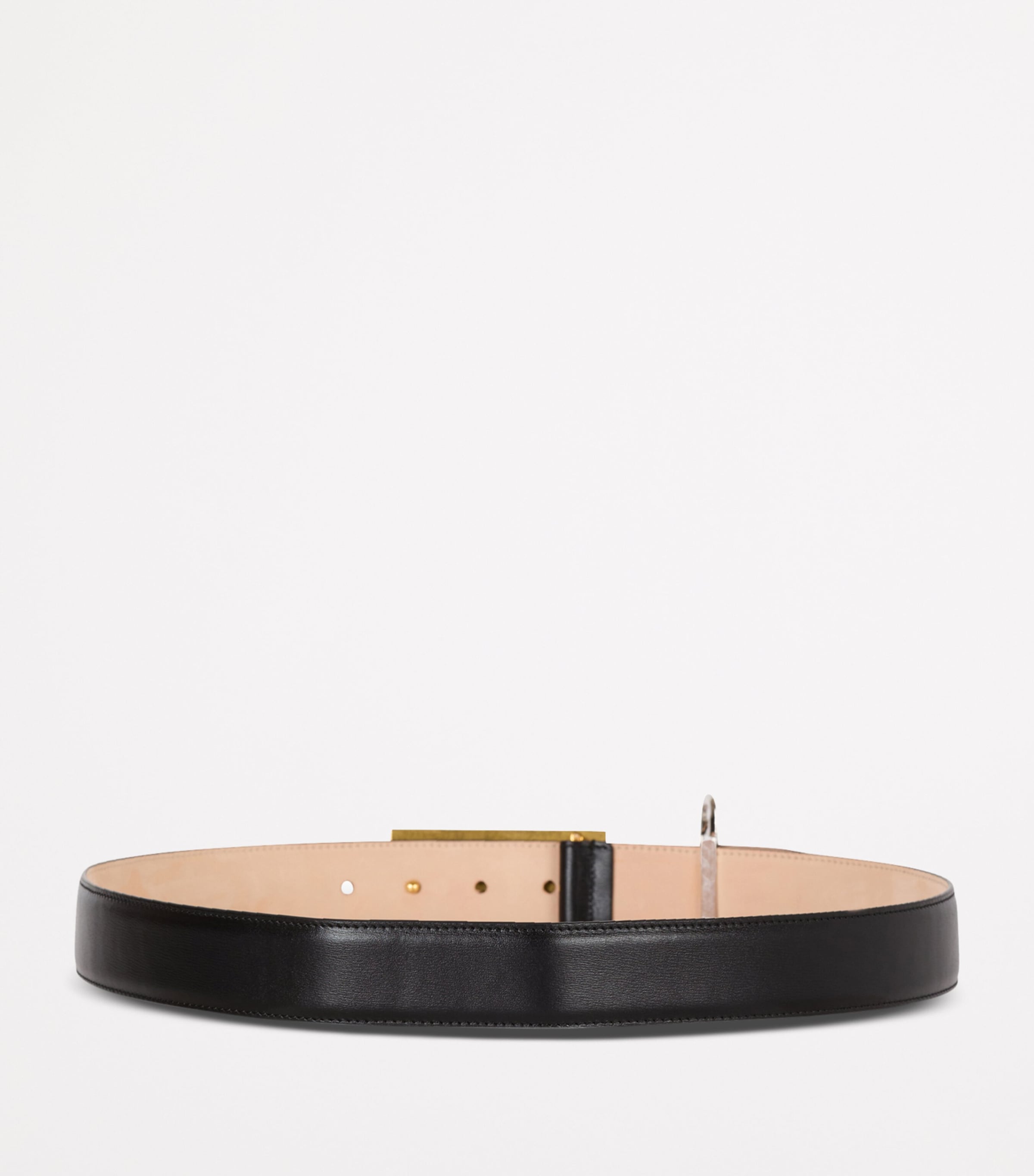 Balmain Leather Safety Pin Belt Noir/argent/brass Image 2