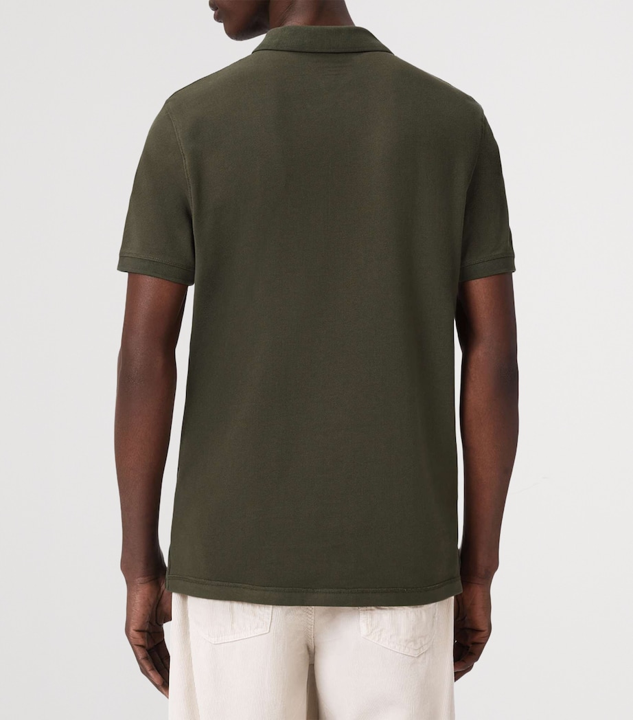 AllSaints Mens Organic Cotton Reform Polo Shirt Mangrove Green Image 4