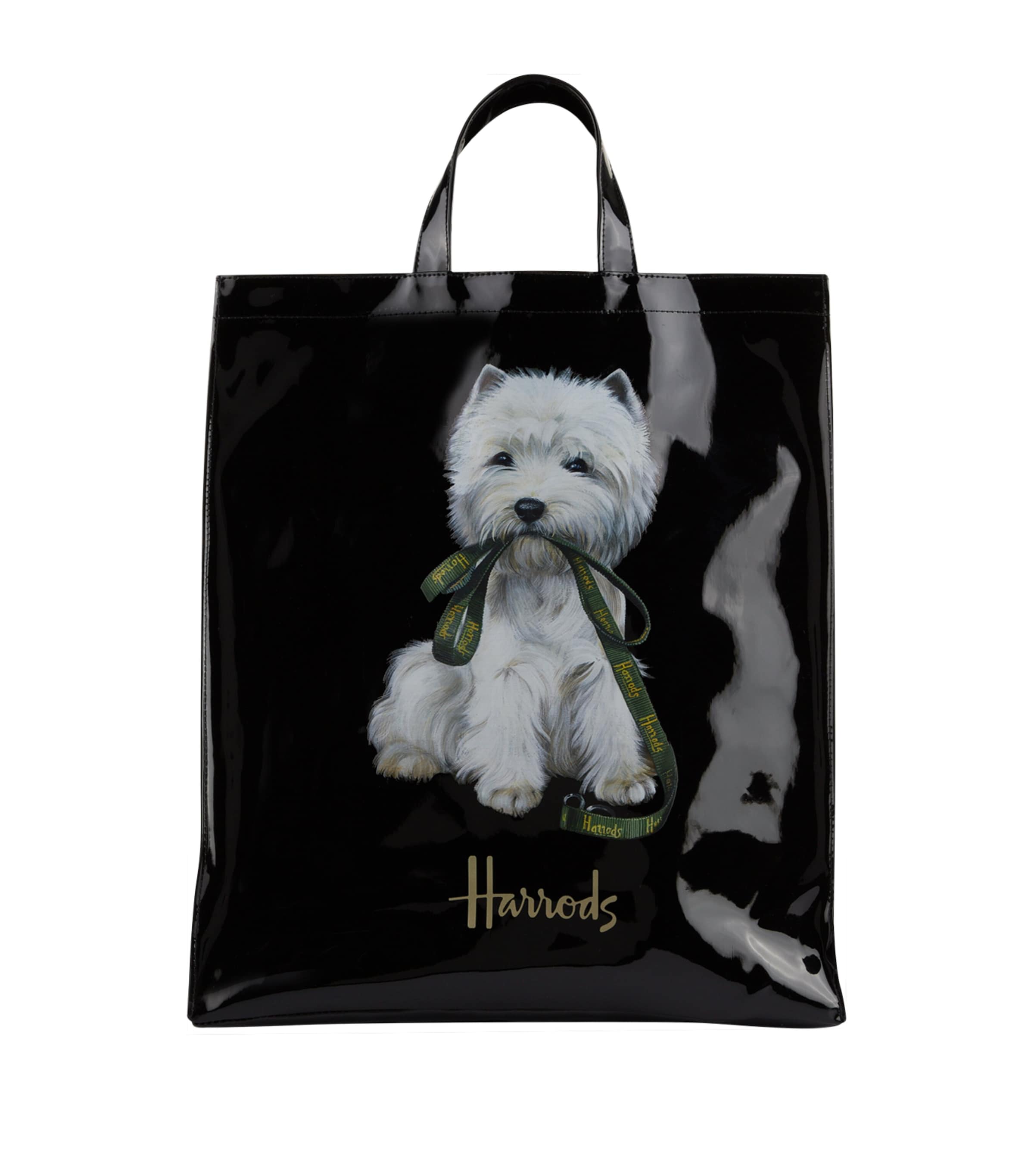 Harrods Large Westie Shopper Bag In Black