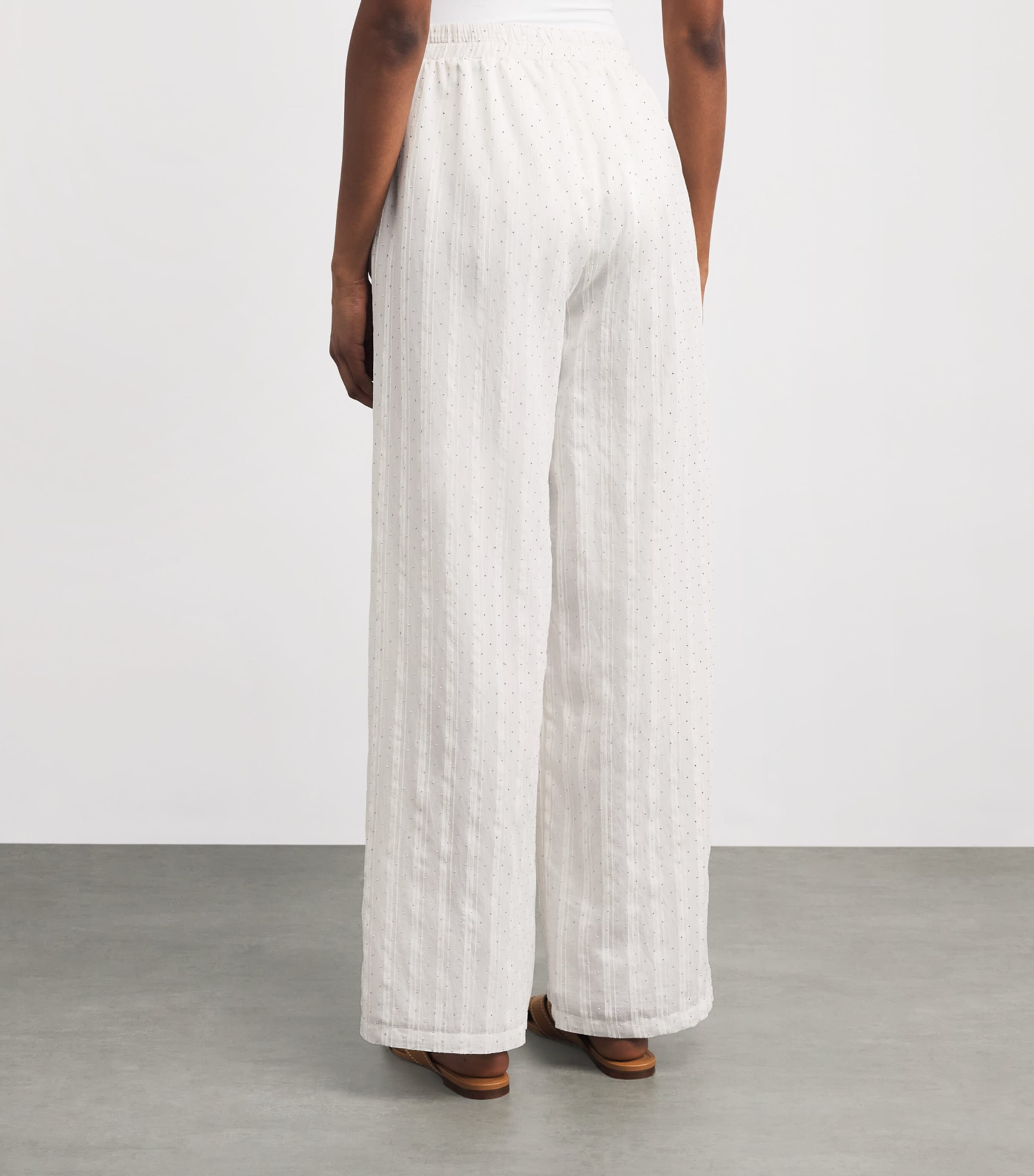 Melissa Odabash Womens Diamanté Trisha Trousers White Image 5