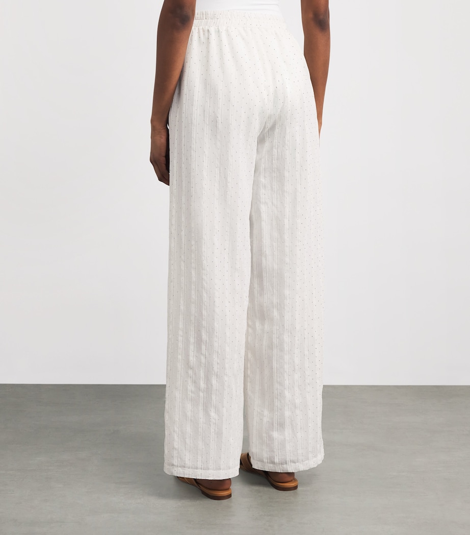 Melissa Odabash Womens Diamanté Trisha Trousers White Image 5
